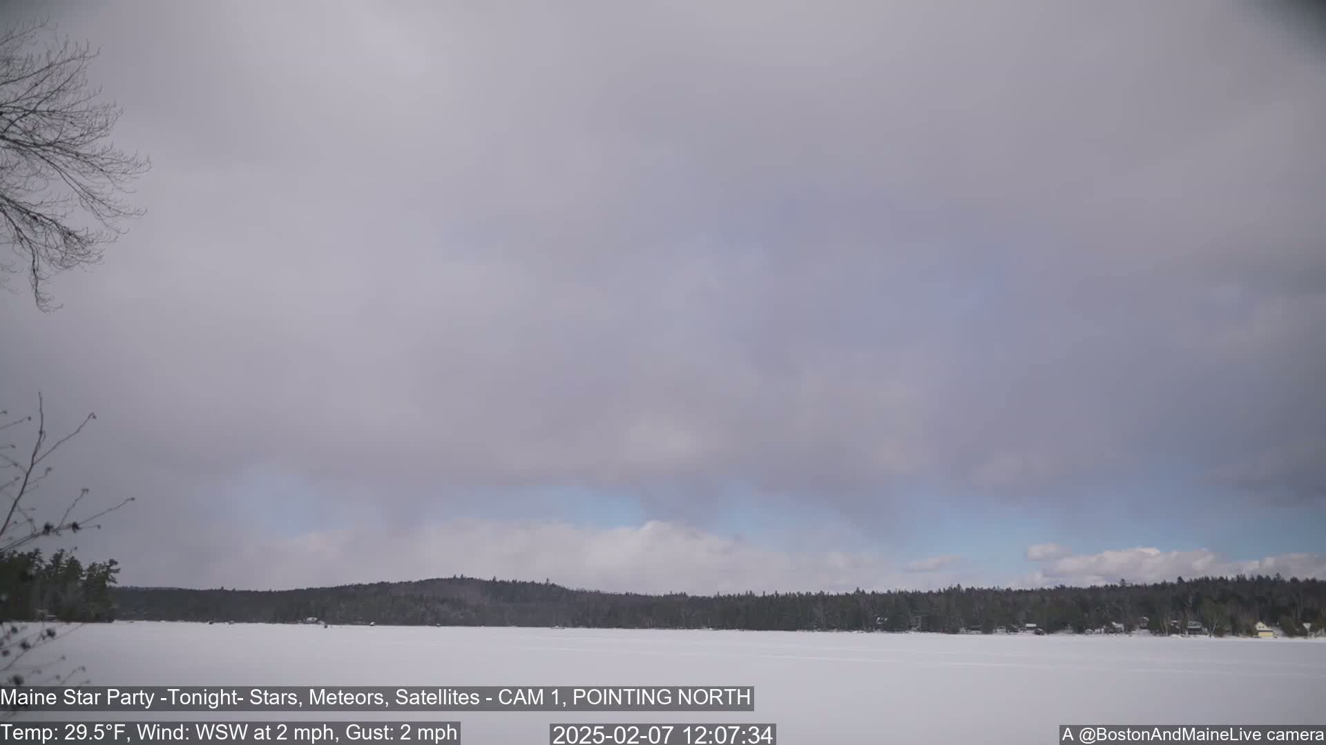 Aurora, Stars, Meteors, Chill Relax Star Live Cam - East  Millinocket, Maine , USA