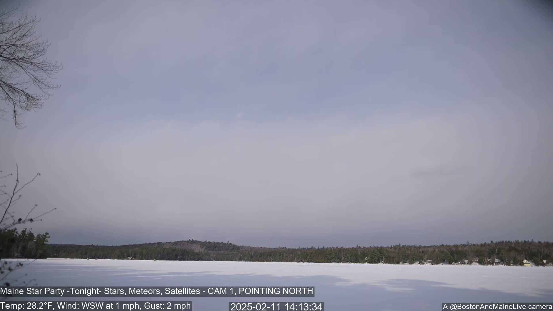 Aurora, Stars, Meteors, Chill Relax Star Live Cam - East  Millinocket, Maine , USA