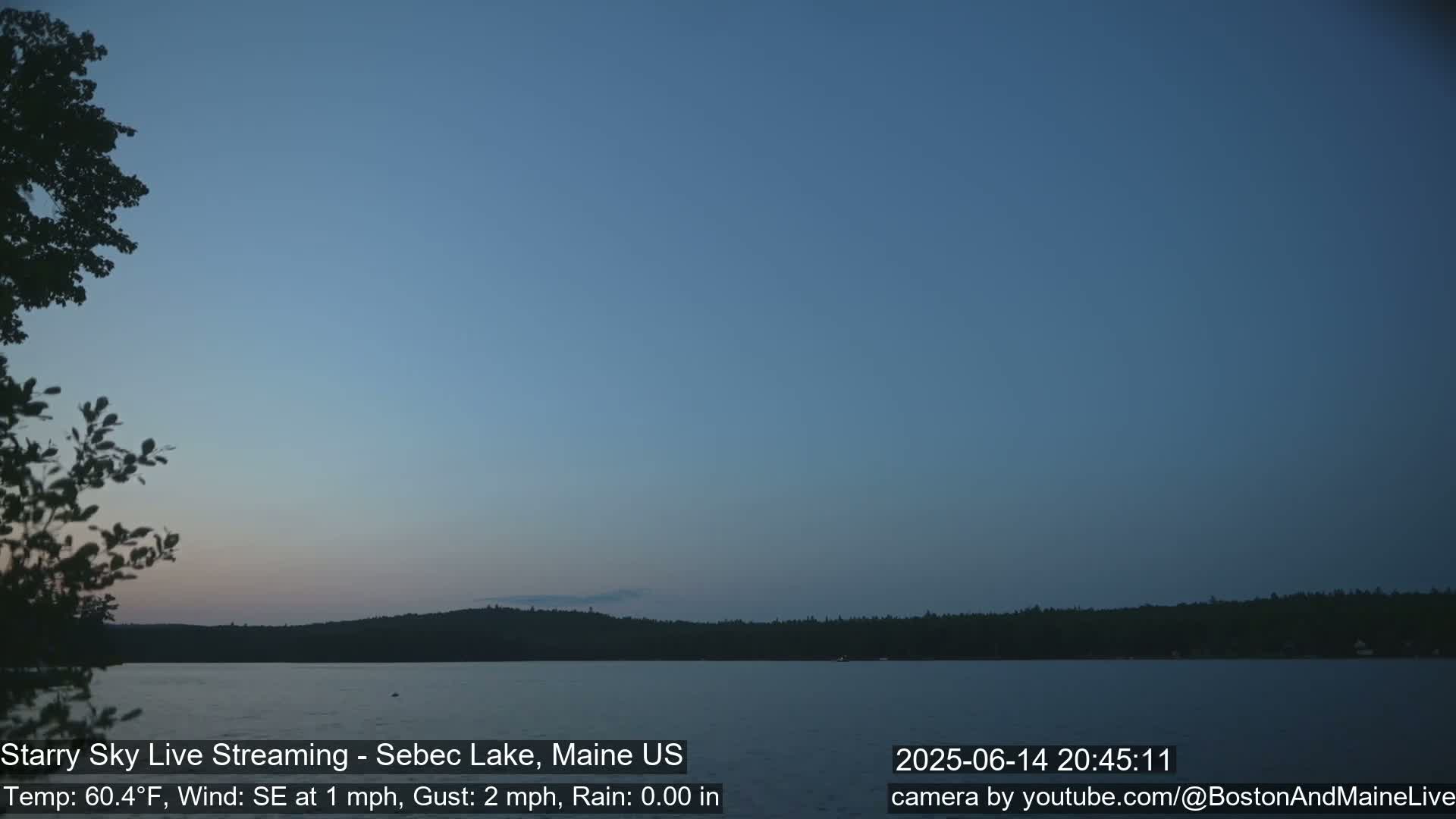 Aurora, Stars, Meteors, Chill Relax Star Live Cam - East  Millinocket, Maine , USA
