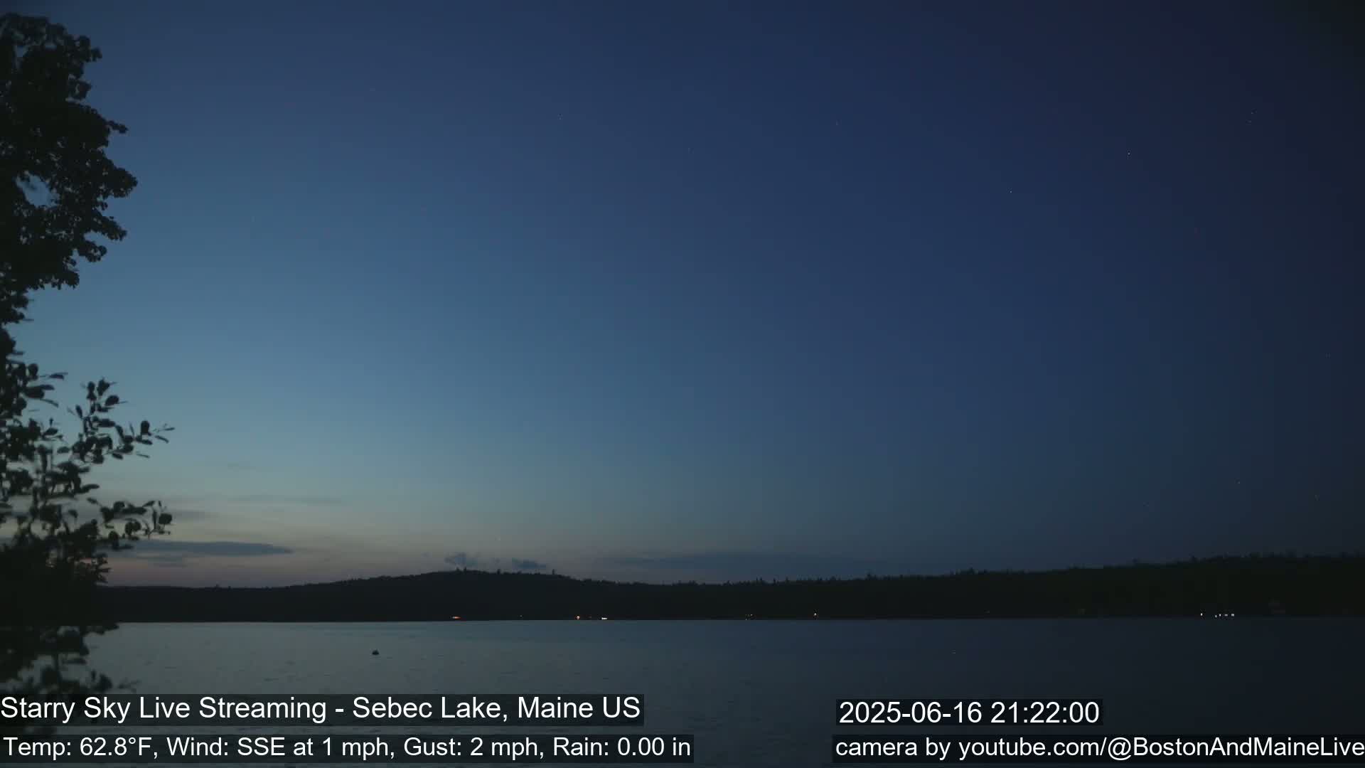Aurora, Stars, Meteors, Chill Relax Star Live Cam - East  Millinocket, Maine , USA