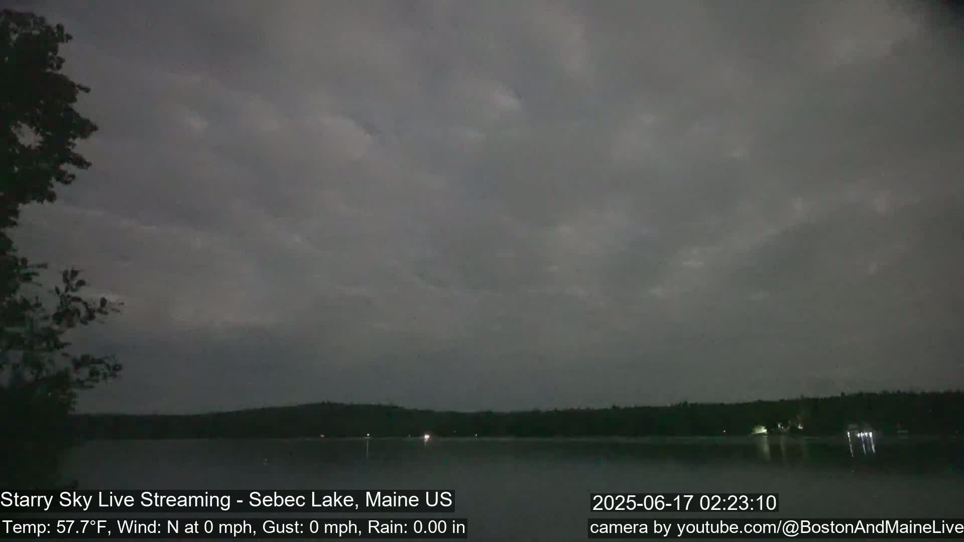 Aurora, Stars, Meteors, Chill Relax Star Live Cam - East  Millinocket, Maine , USA