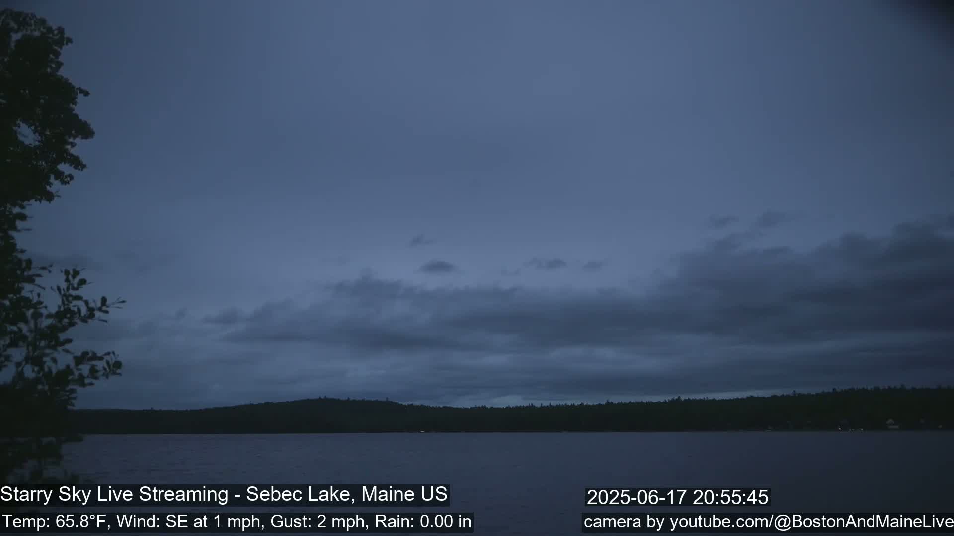 Aurora, Stars, Meteors, Chill Relax Star Live Cam - East  Millinocket, Maine , USA