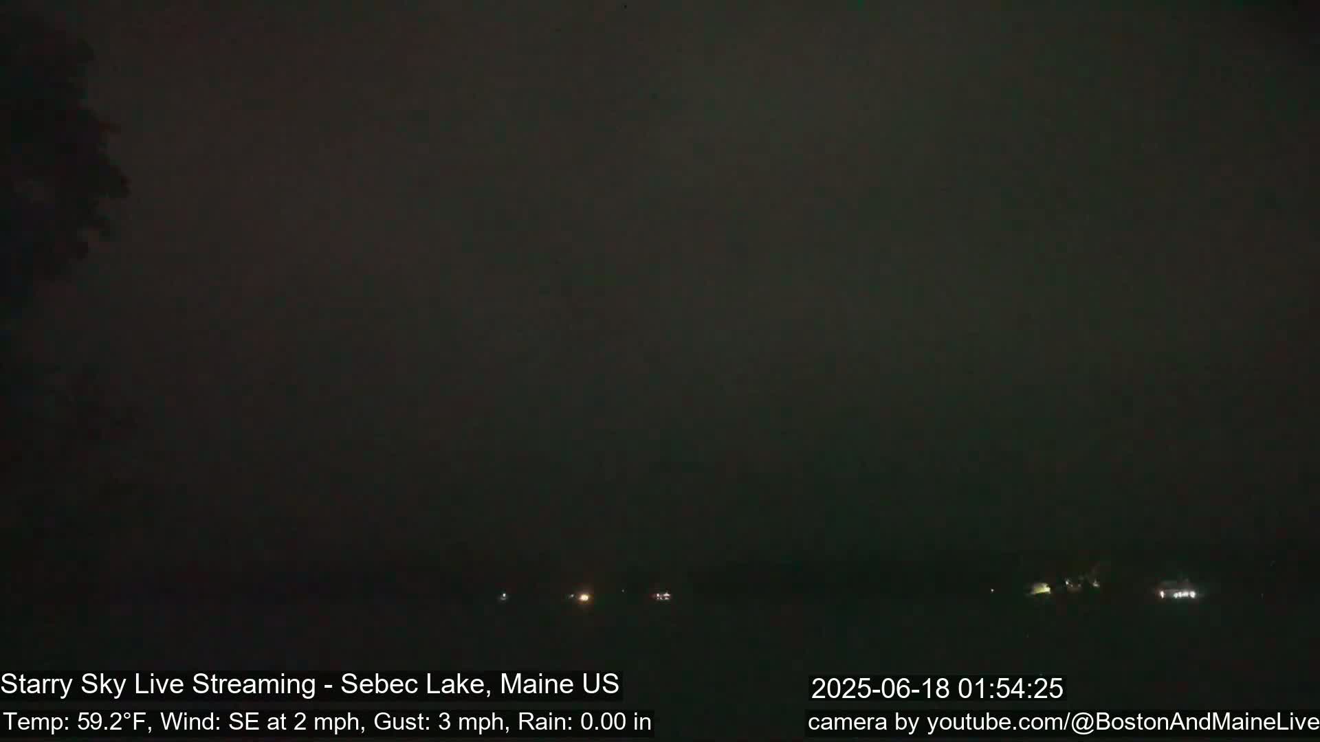 Aurora, Stars, Meteors, Chill Relax Star Live Cam - East  Millinocket, Maine , USA