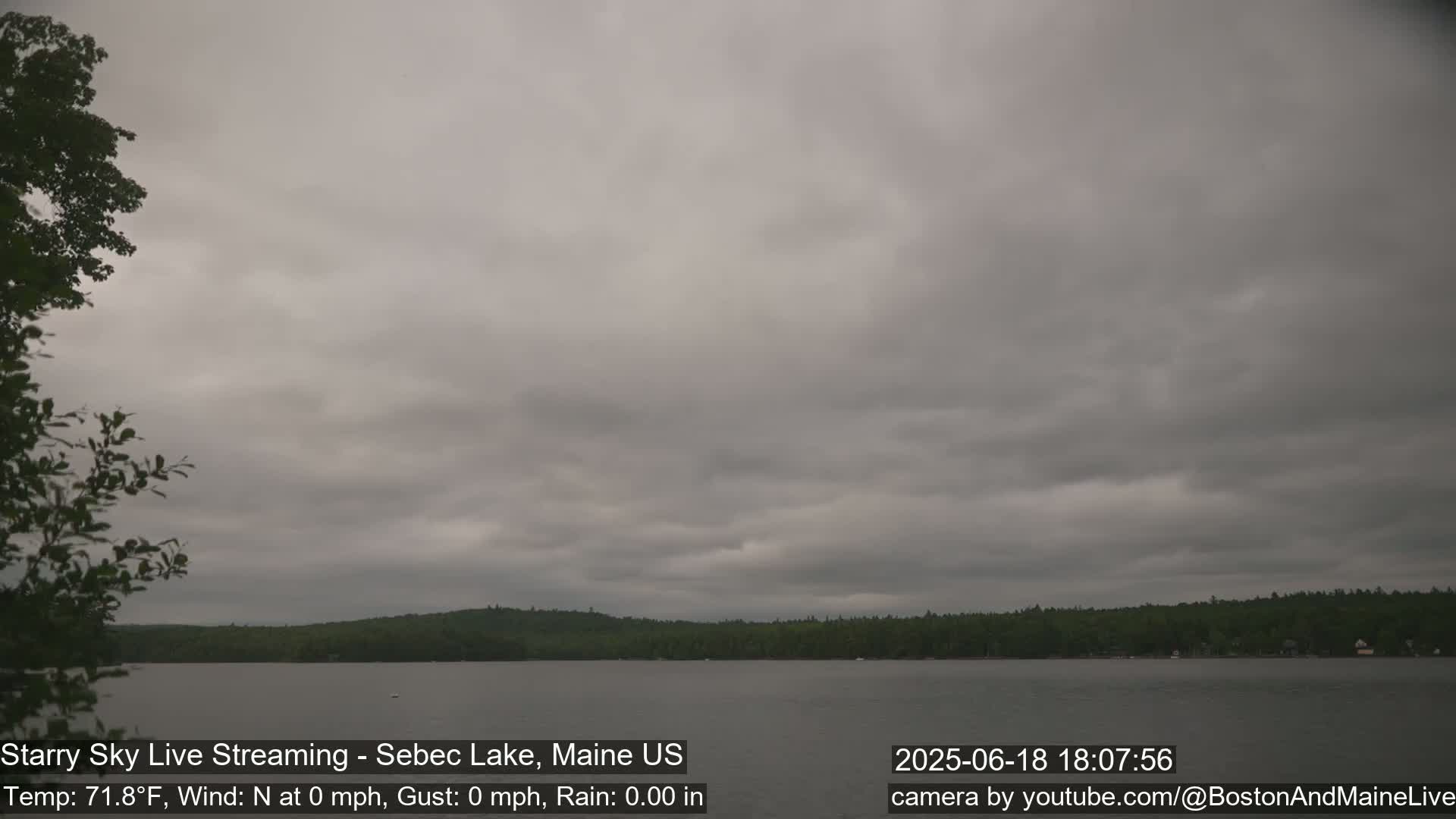 Aurora, Stars, Meteors, Chill Relax Star Live Cam - East  Millinocket, Maine , USA