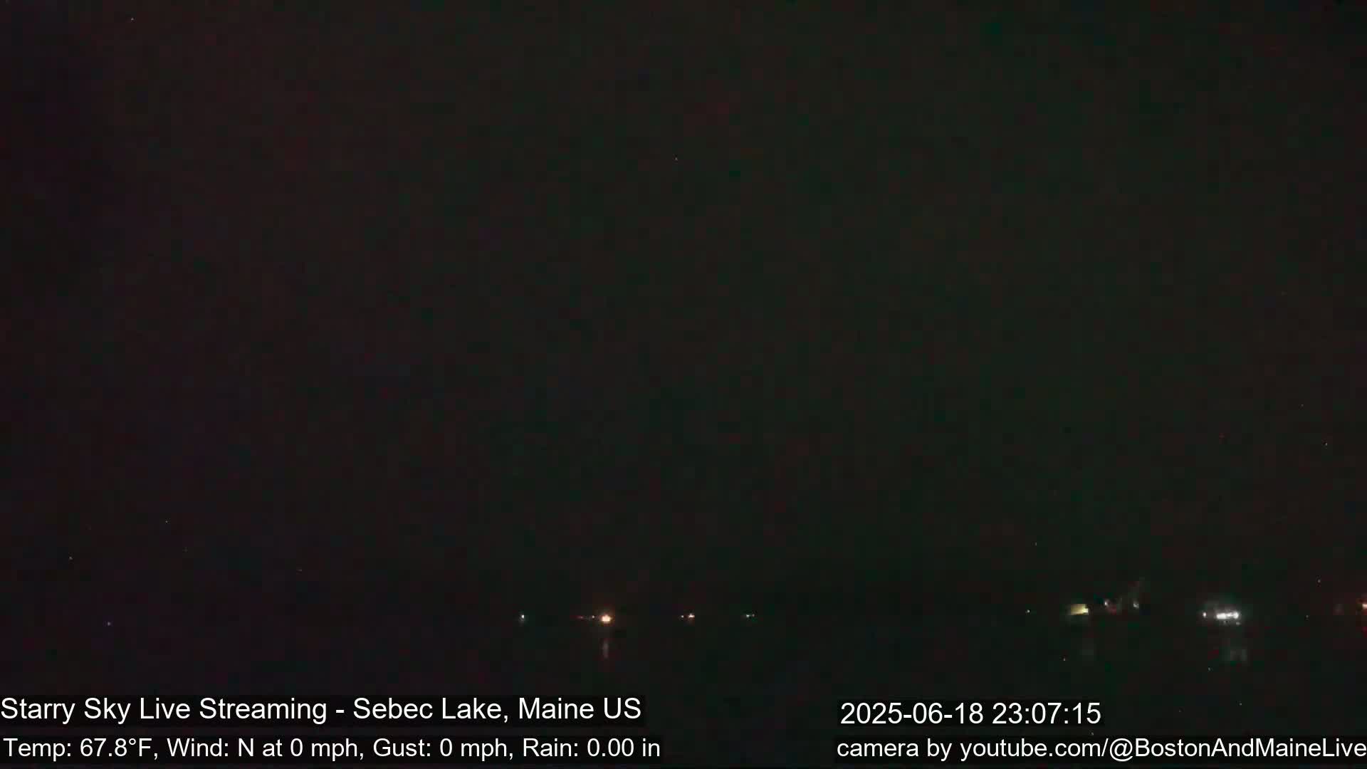 Aurora, Stars, Meteors, Chill Relax Star Live Cam - East  Millinocket, Maine , USA