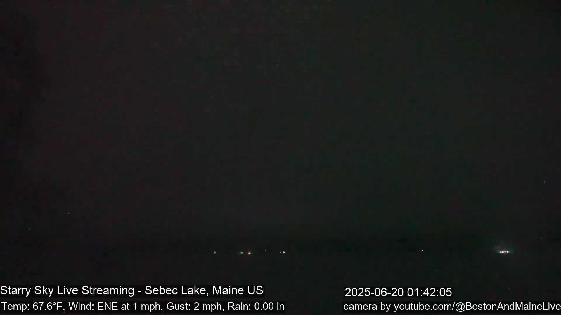 Aurora, Stars, Meteors, Chill Relax Star Live Cam - East  Millinocket, Maine , USA