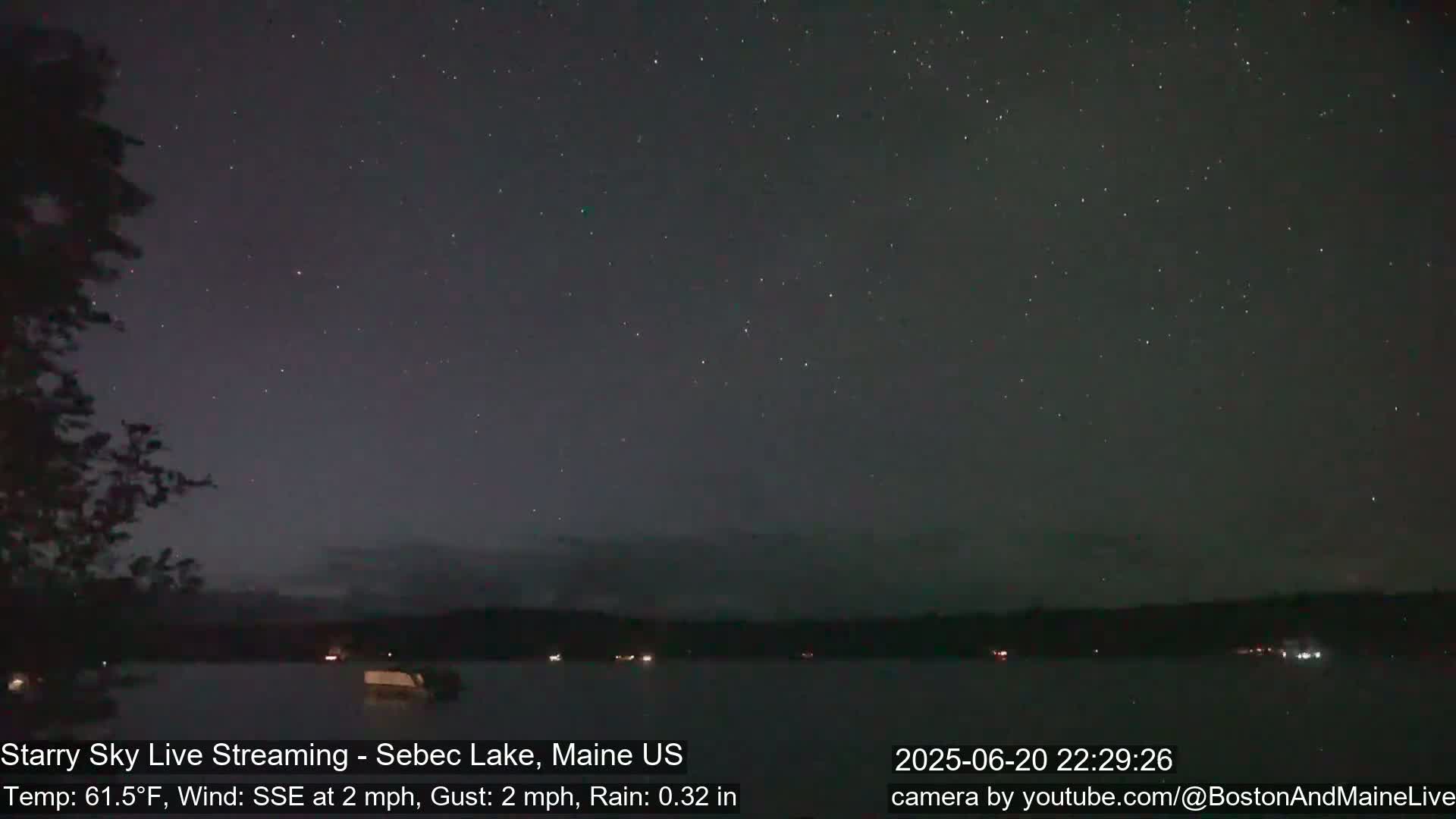 Aurora, Stars, Meteors, Chill Relax Star Live Cam - East  Millinocket, Maine , USA