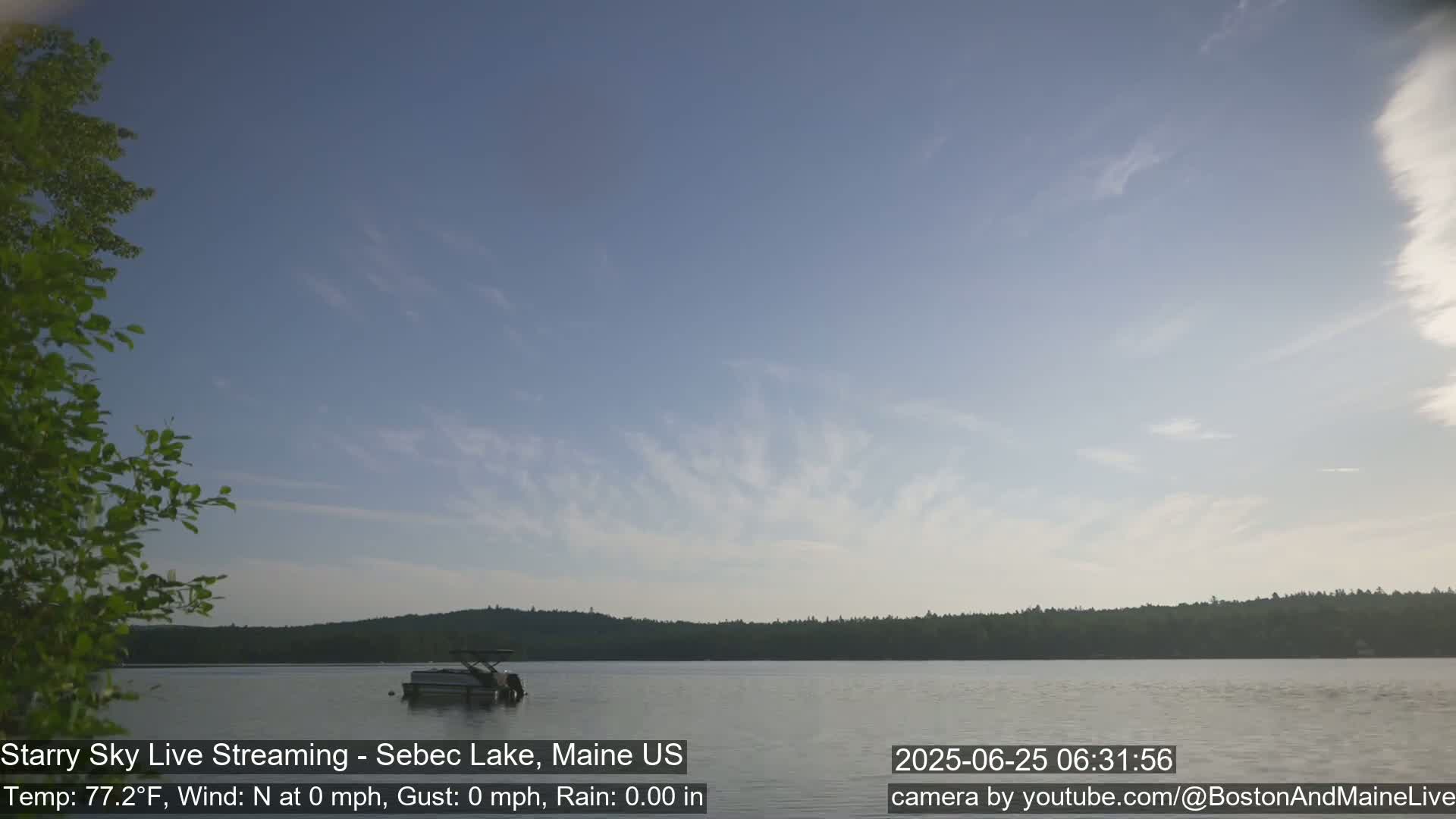 Aurora, Stars, Meteors, Chill Relax Star Live Cam - East  Millinocket, Maine , USA