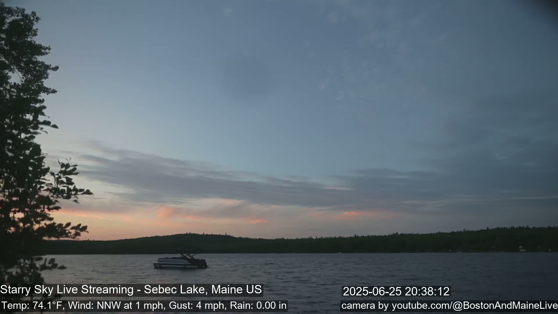 Aurora, Stars, Meteors, Chill Relax Star Live Cam - East  Millinocket, Maine , USA