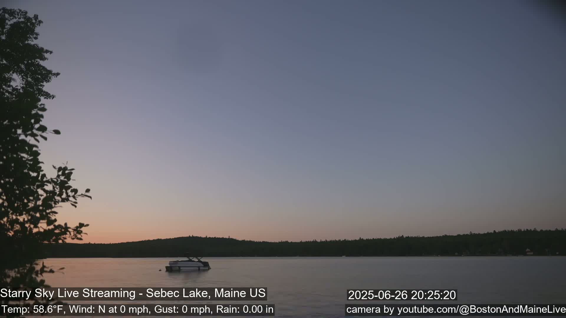 Aurora, Stars, Meteors, Chill Relax Star Live Cam - East  Millinocket, Maine , USA