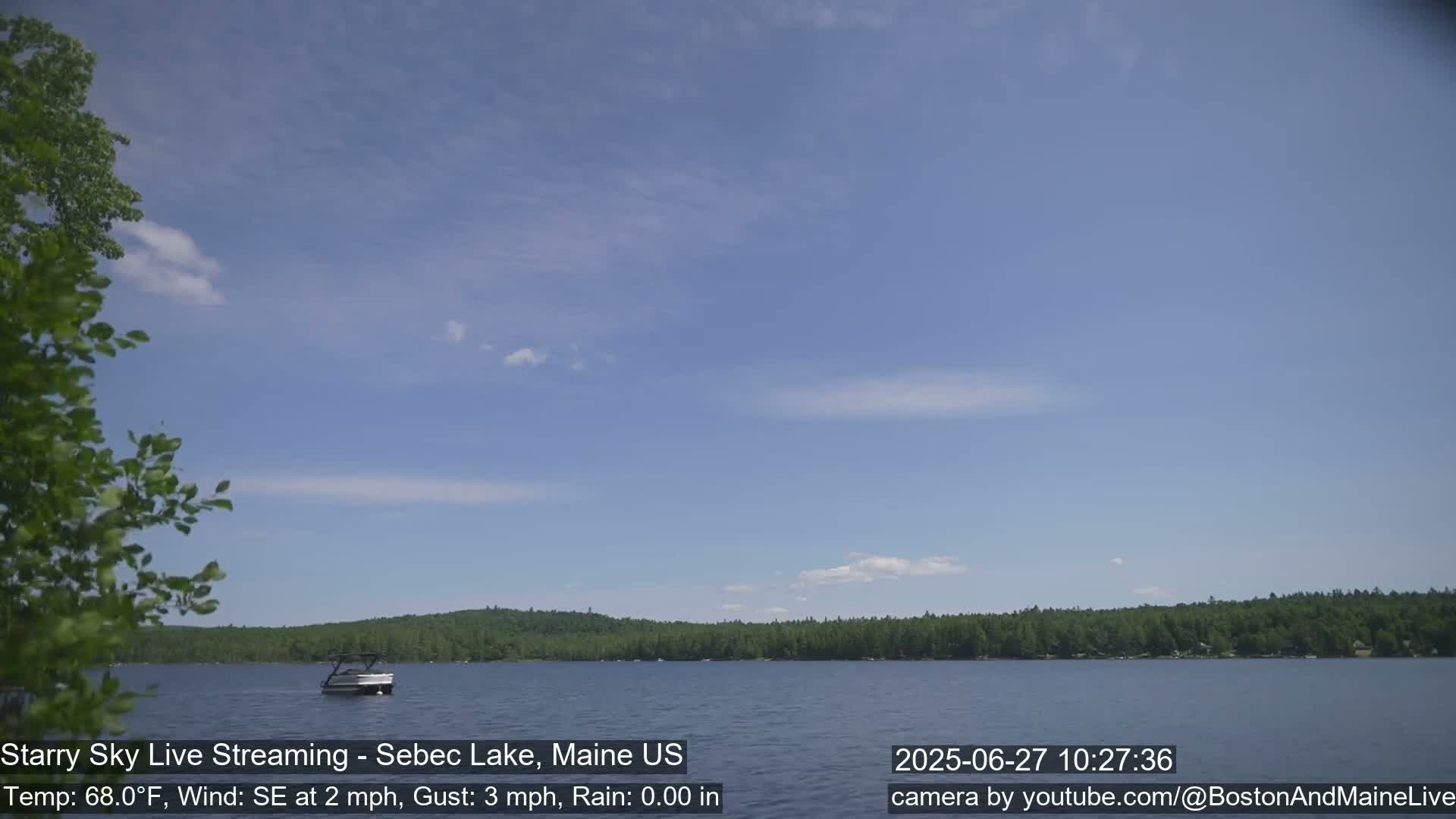 Aurora, Stars, Meteors, Chill Relax Star Live Cam - East  Millinocket, Maine , USA