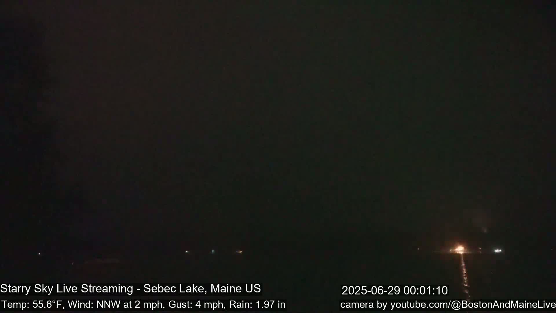 Aurora, Stars, Meteors, Chill Relax Star Live Cam - East  Millinocket, Maine , USA