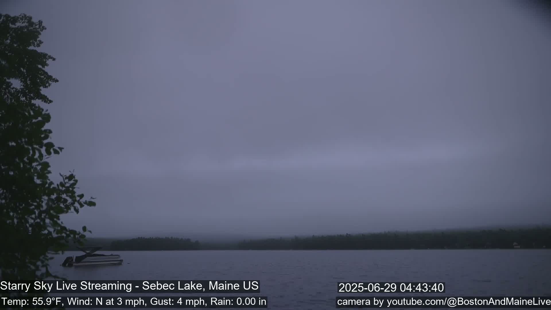 Aurora, Stars, Meteors, Chill Relax Star Live Cam - East  Millinocket, Maine , USA