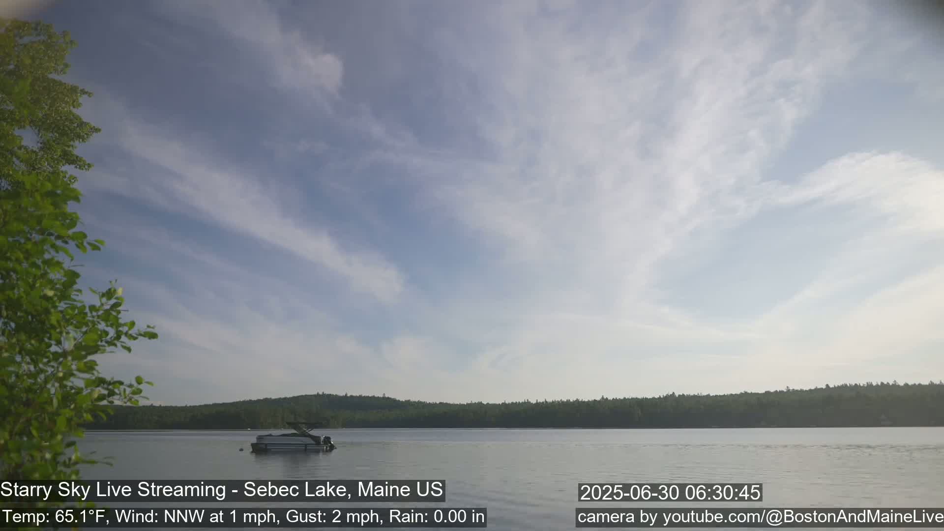 Aurora, Stars, Meteors, Chill Relax Star Live Cam - East  Millinocket, Maine , USA