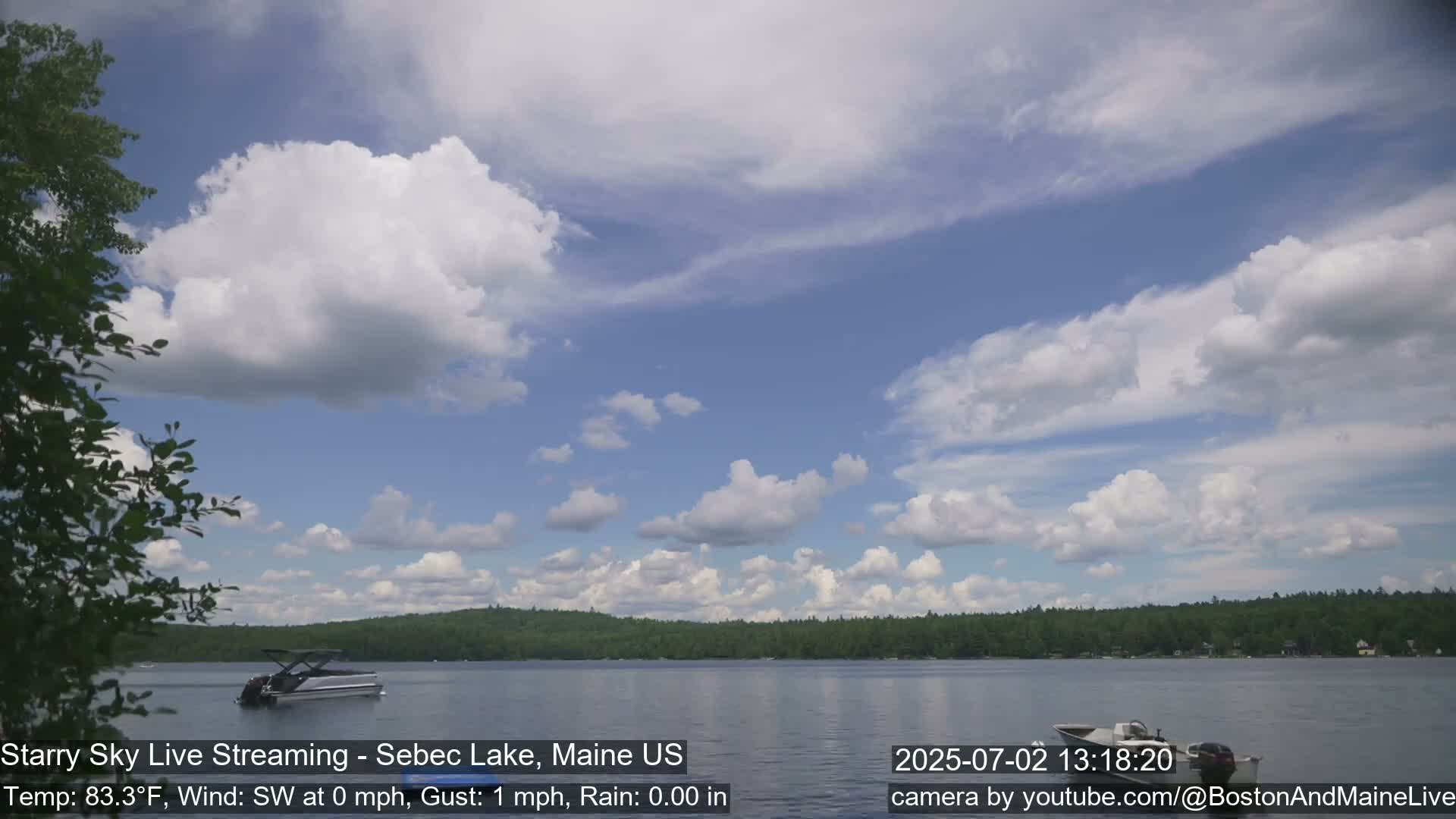Aurora, Stars, Meteors, Chill Relax Star Live Cam - East  Millinocket, Maine , USA