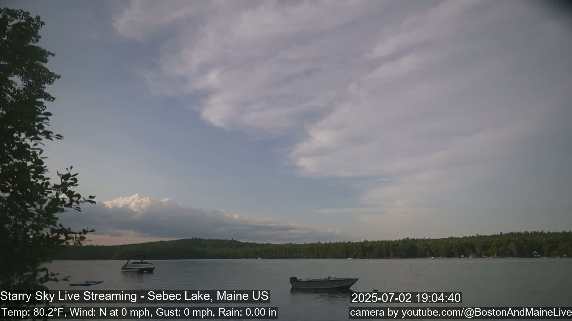 Aurora, Stars, Meteors, Chill Relax Star Live Cam - East  Millinocket, Maine , USA