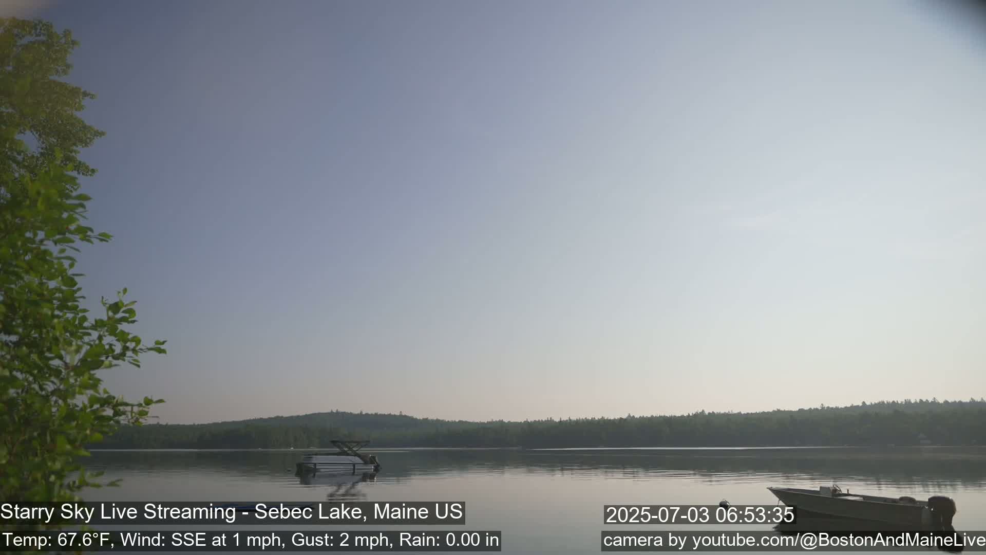 Aurora, Stars, Meteors, Chill Relax Star Live Cam - East  Millinocket, Maine , USA