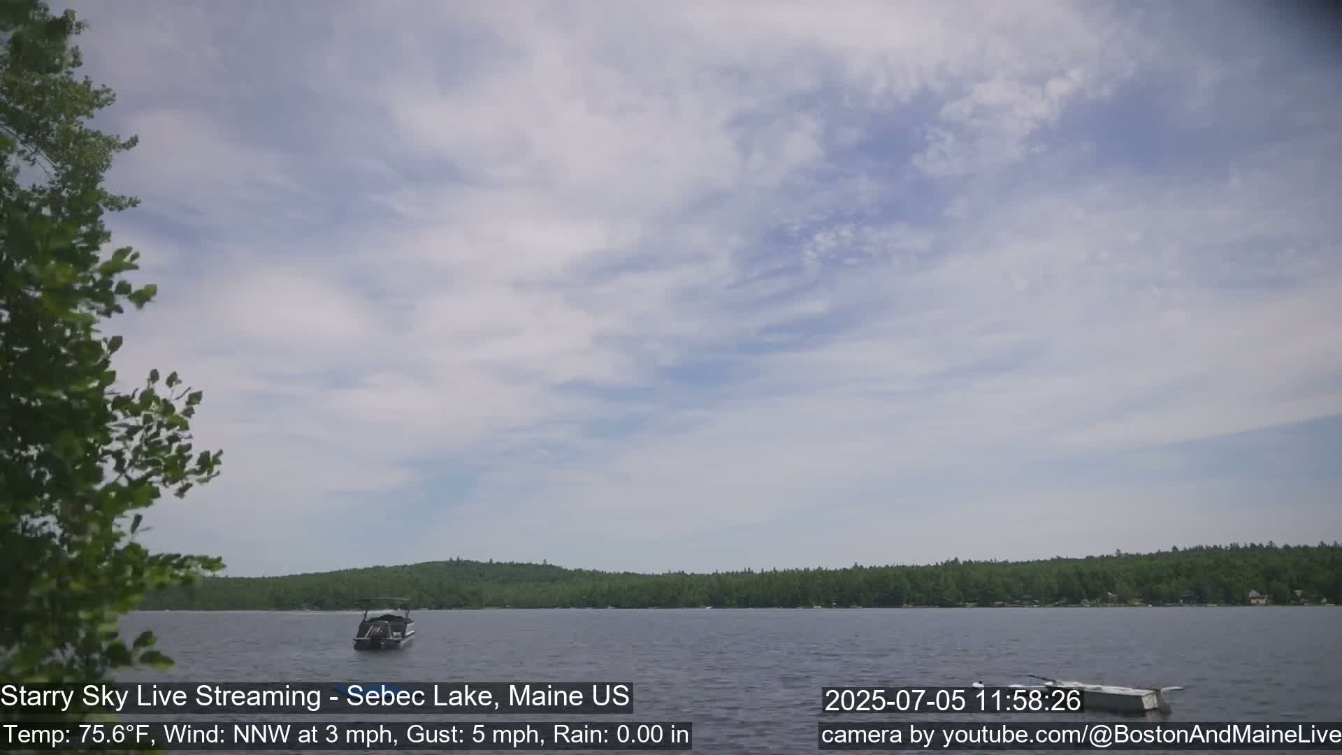 Aurora, Stars, Meteors, Chill Relax Star Live Cam - East  Millinocket, Maine , USA
