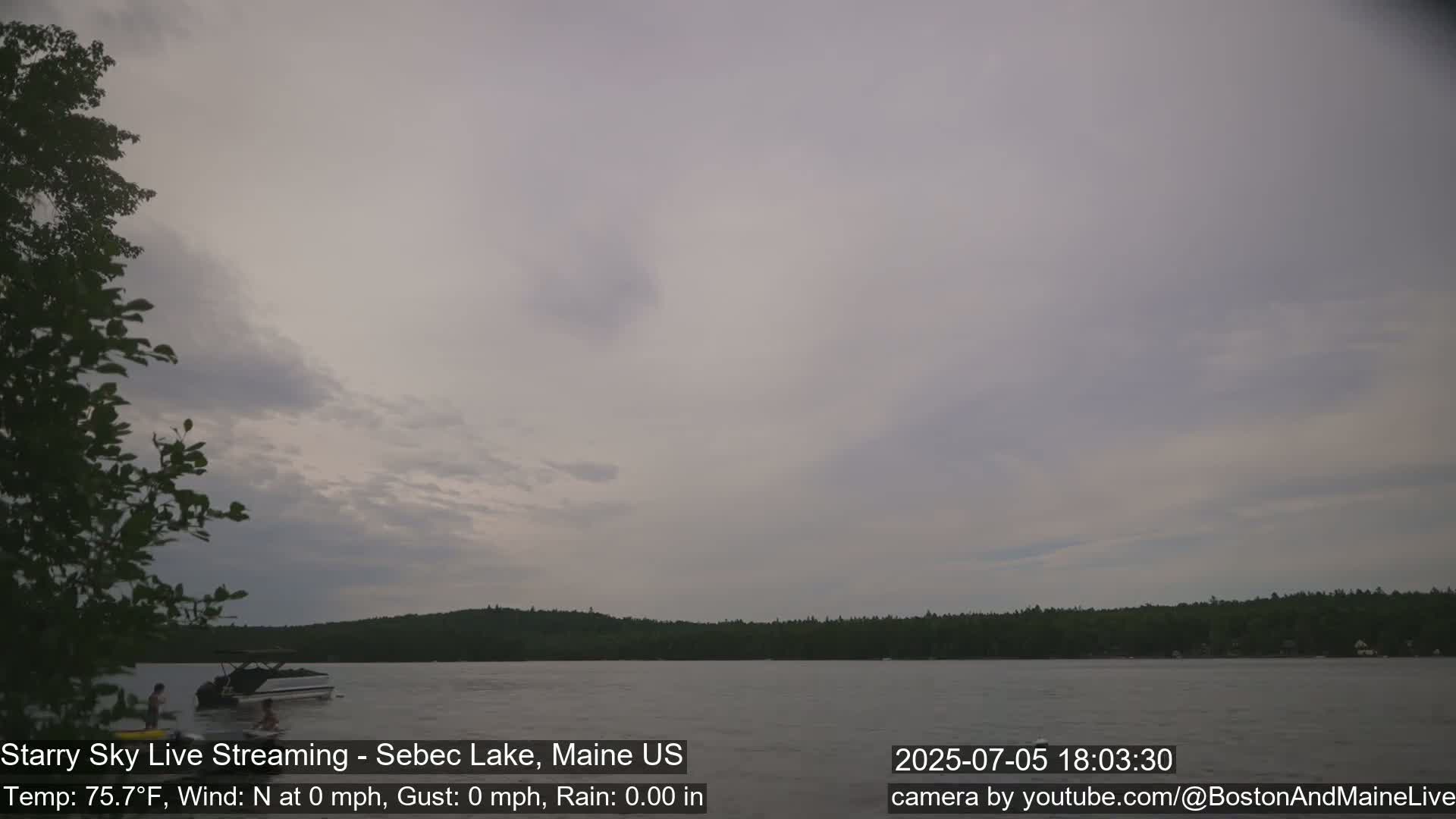 Aurora, Stars, Meteors, Chill Relax Star Live Cam - East  Millinocket, Maine , USA