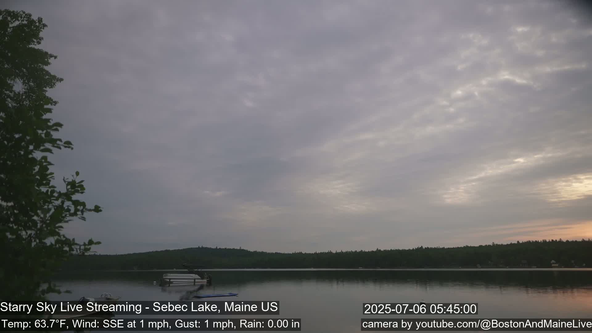 Aurora, Stars, Meteors, Chill Relax Star Live Cam - East  Millinocket, Maine , USA