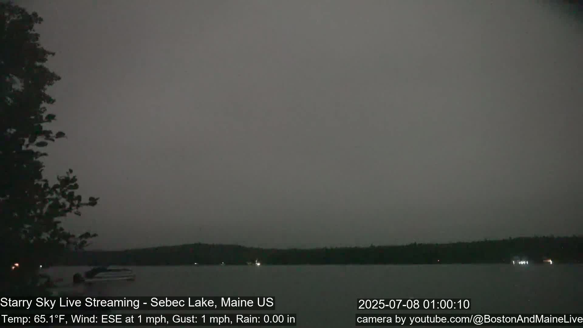 Aurora, Stars, Meteors, Chill Relax Star Live Cam - East  Millinocket, Maine , USA
