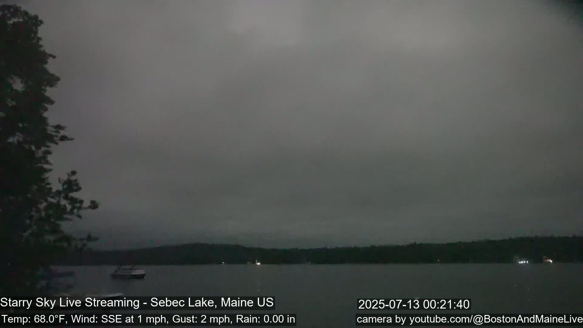 Aurora, Stars, Meteors, Chill Relax Star Live Cam - East  Millinocket, Maine , USA