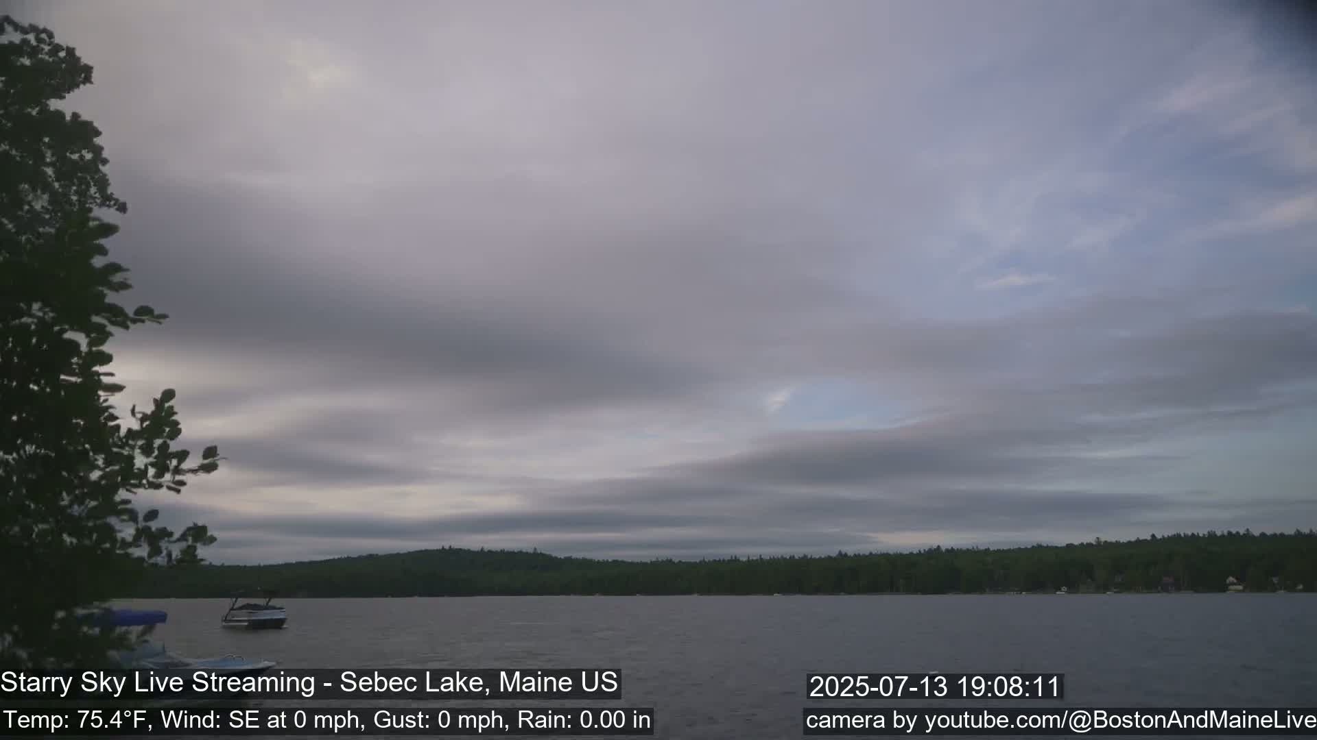 Aurora, Stars, Meteors, Chill Relax Star Live Cam - East  Millinocket, Maine , USA