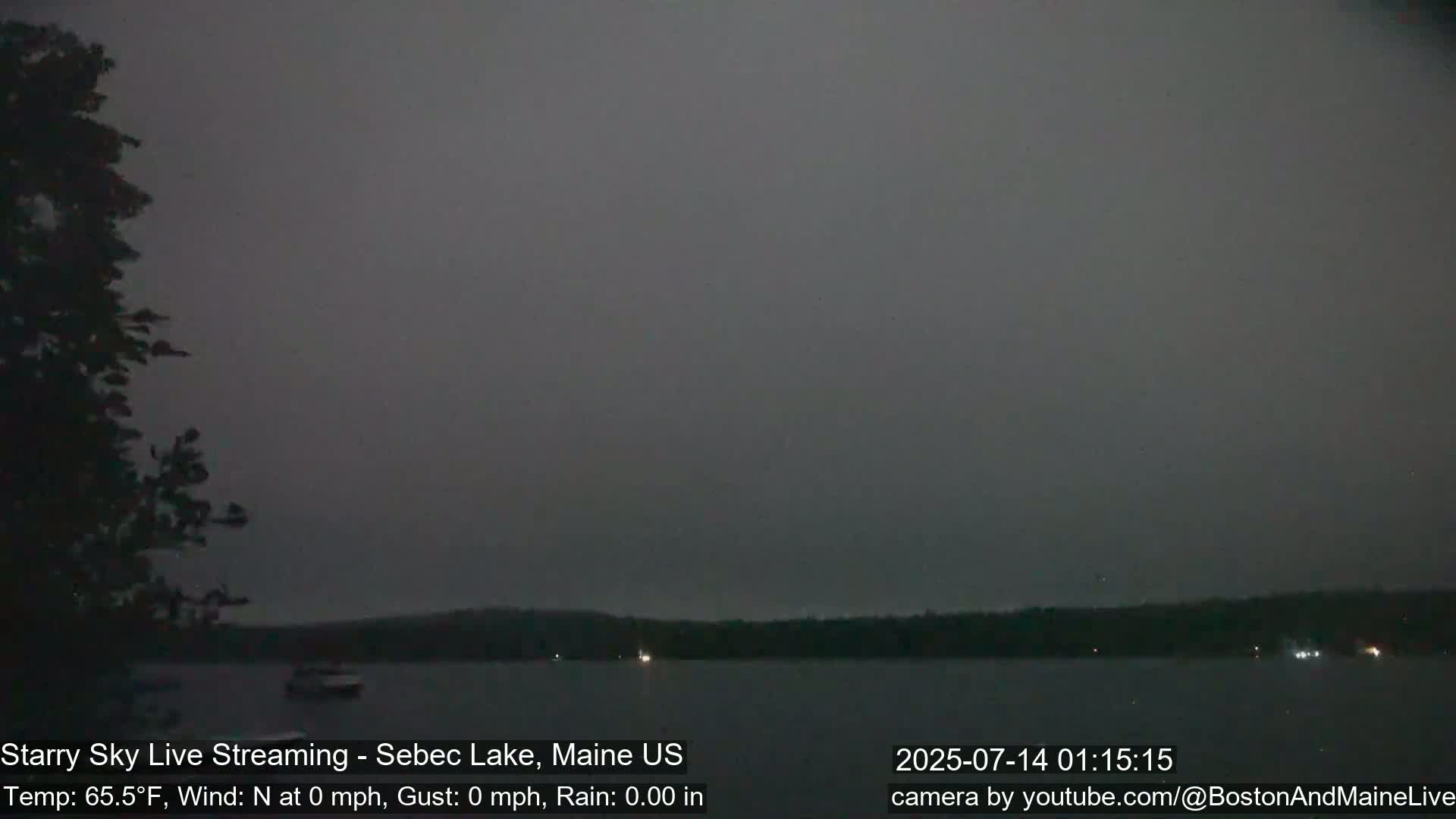 Aurora, Stars, Meteors, Chill Relax Star Live Cam - East  Millinocket, Maine , USA