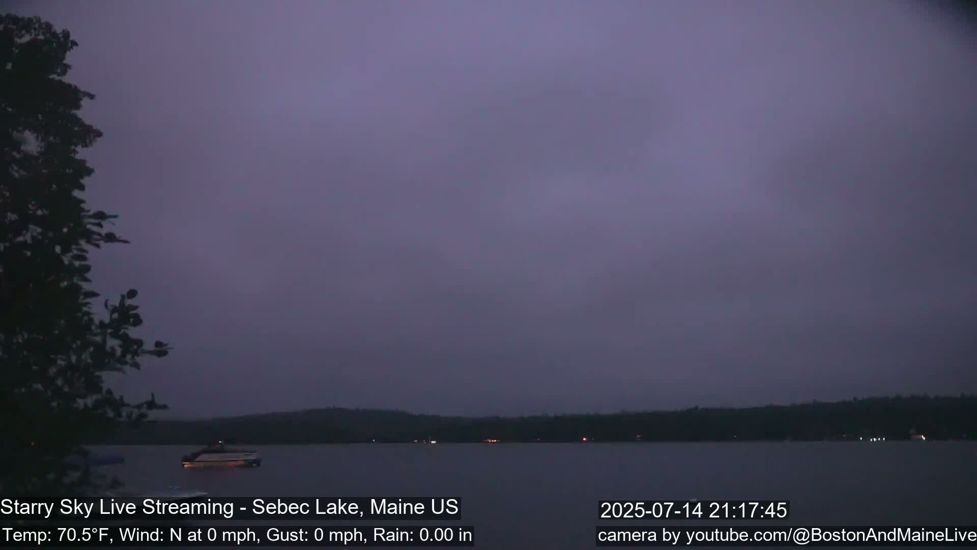 Aurora, Stars, Meteors, Chill Relax Star Live Cam - East  Millinocket, Maine , USA