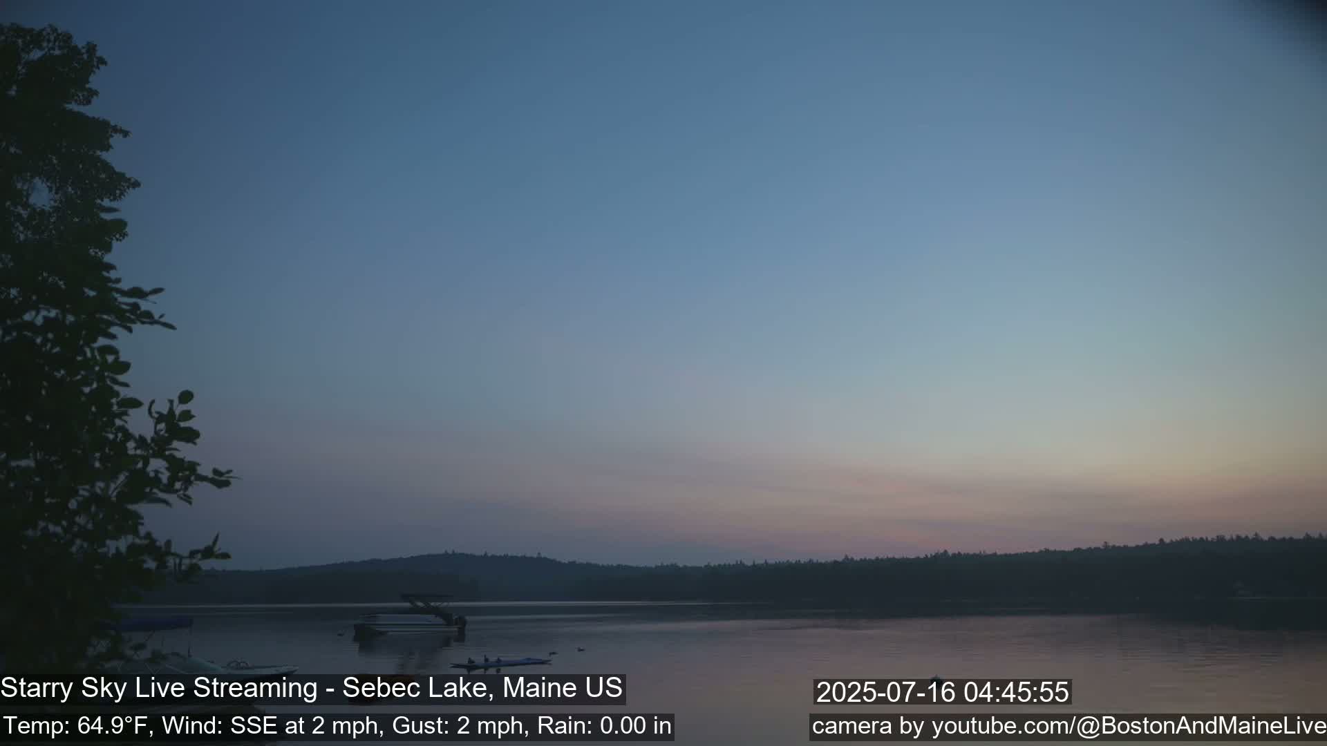 Aurora, Stars, Meteors, Chill Relax Star Live Cam - East  Millinocket, Maine , USA