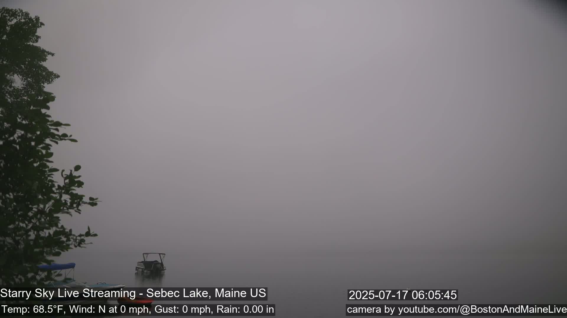 Aurora, Stars, Meteors, Chill Relax Star Live Cam - East  Millinocket, Maine , USA