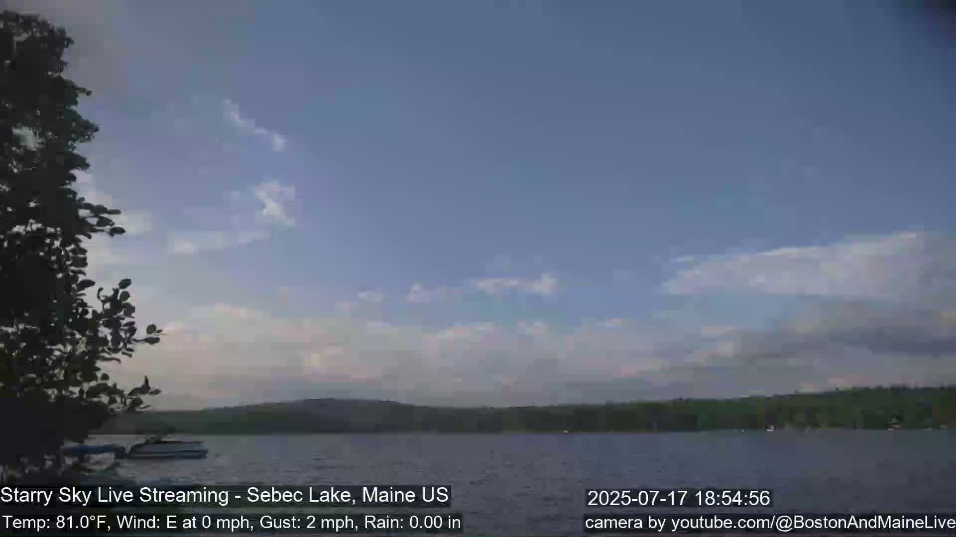 Aurora, Stars, Meteors, Chill Relax Star Live Cam - East  Millinocket, Maine , USA