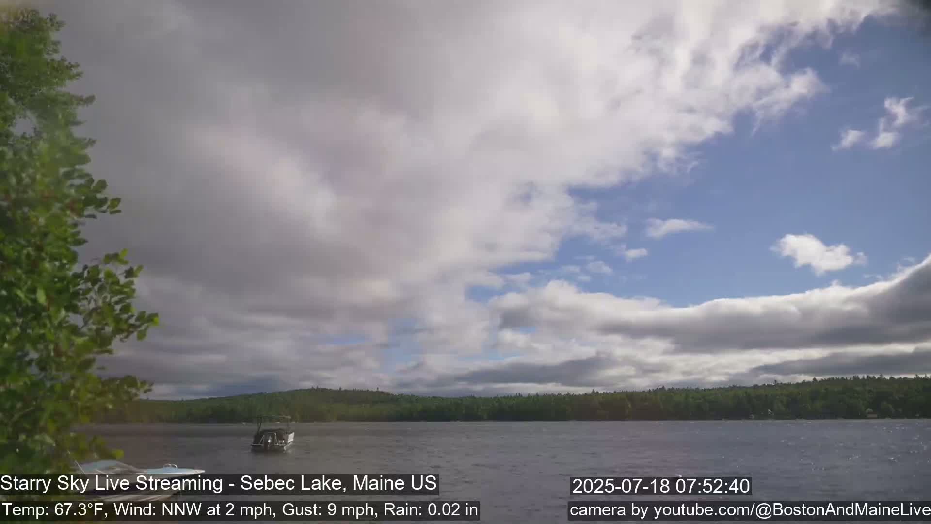 Aurora, Stars, Meteors, Chill Relax Star Live Cam - East  Millinocket, Maine , USA