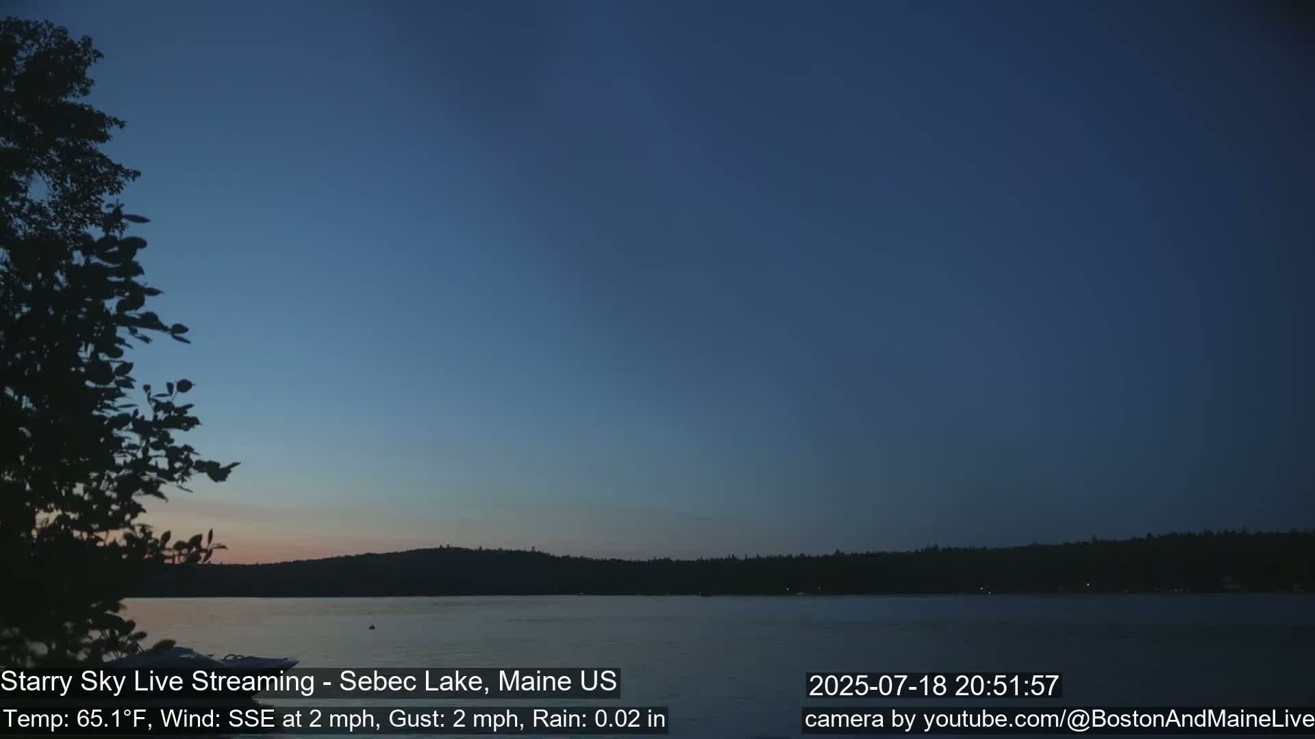 Aurora, Stars, Meteors, Chill Relax Star Live Cam - East  Millinocket, Maine , USA