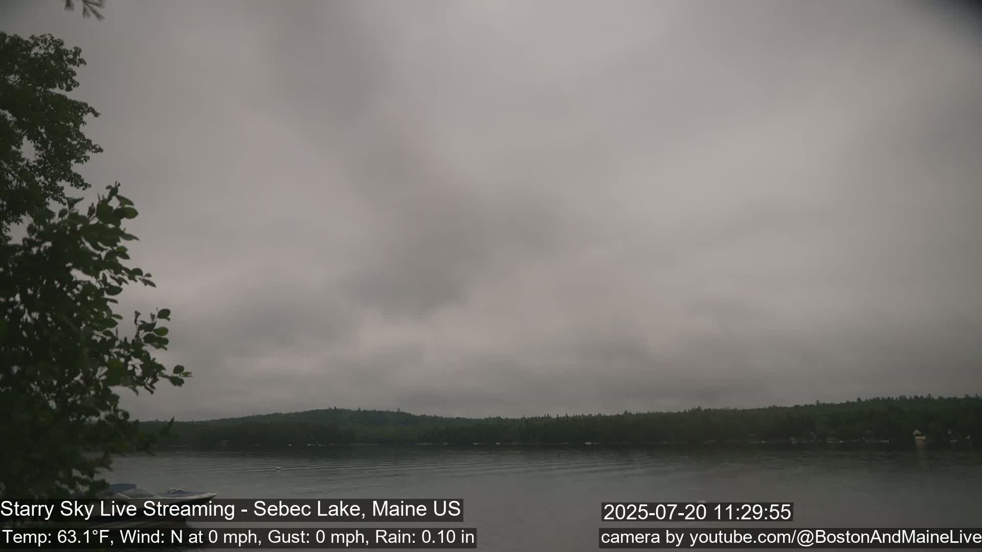 Aurora, Stars, Meteors, Chill Relax Star Live Cam - East  Millinocket, Maine , USA