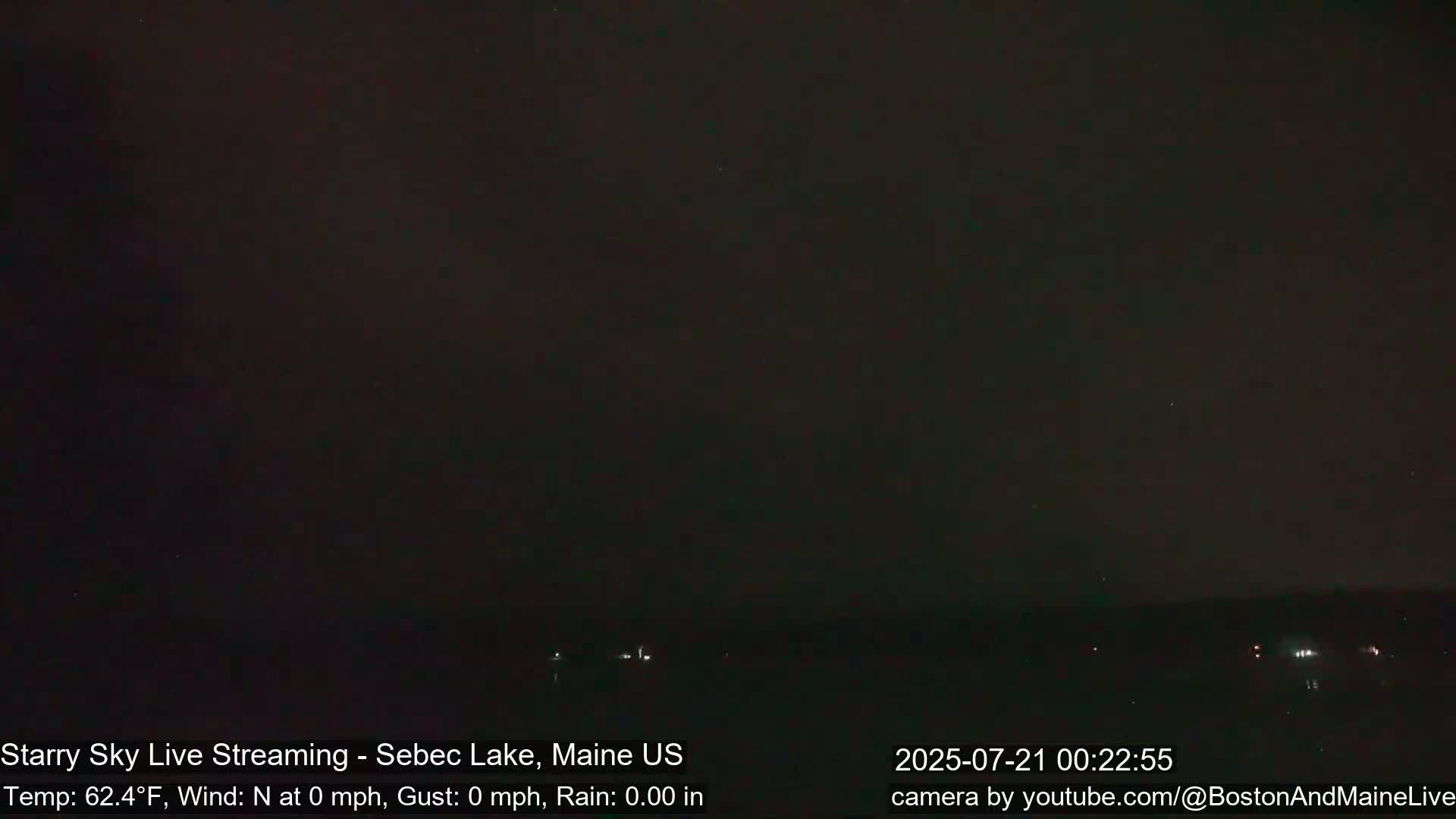 Aurora, Stars, Meteors, Chill Relax Star Live Cam - East  Millinocket, Maine , USA