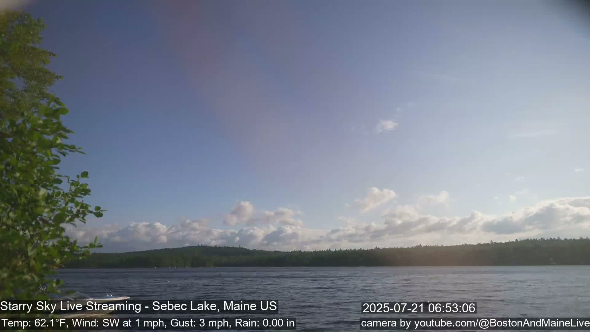 Aurora, Stars, Meteors, Chill Relax Star Live Cam - East  Millinocket, Maine , USA