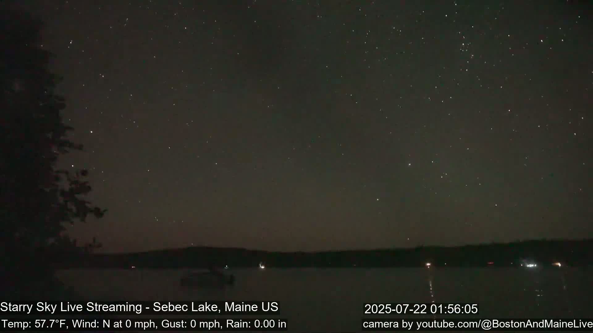 Aurora, Stars, Meteors, Chill Relax Star Live Cam - East  Millinocket, Maine , USA