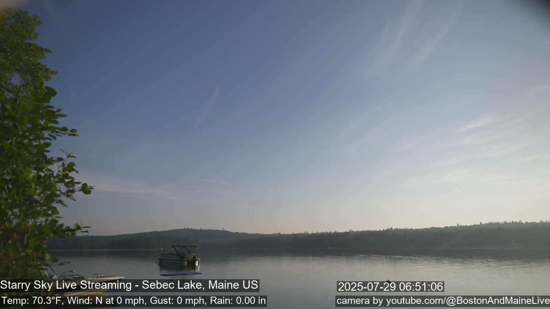 Aurora, Stars, Meteors, Chill Relax Star Live Cam - East  Millinocket, Maine , USA