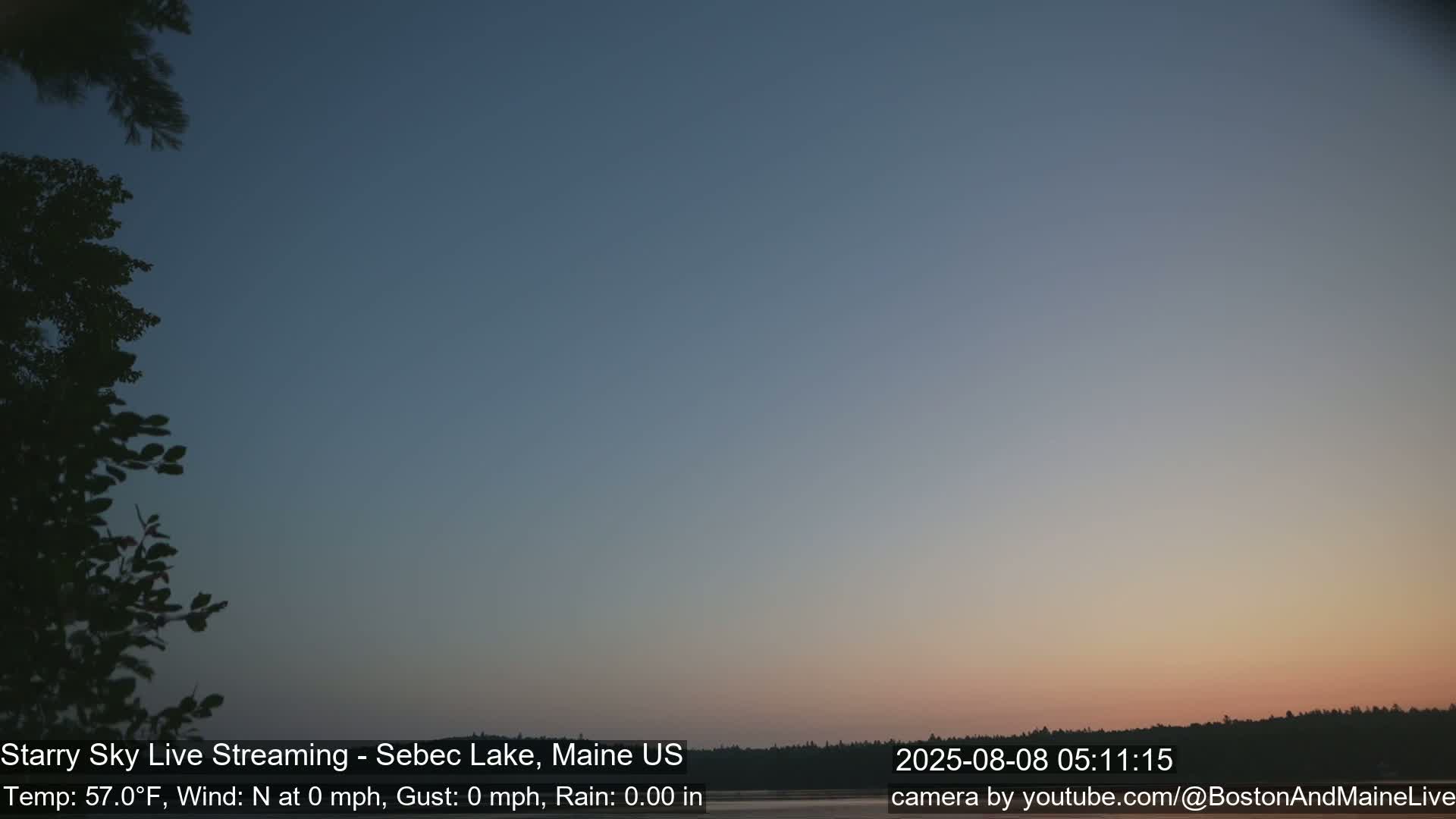 Aurora, Stars, Meteors, Chill Relax Star Live Cam - East  Millinocket, Maine , USA