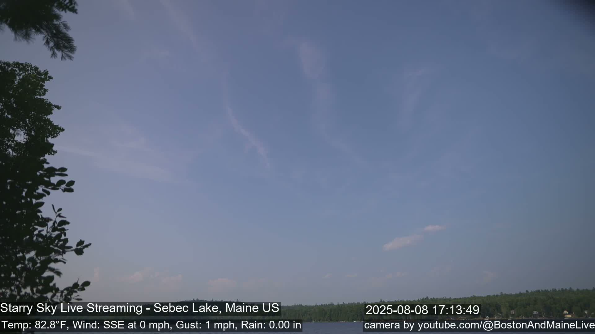 Aurora, Stars, Meteors, Chill Relax Star Live Cam - East  Millinocket, Maine , USA