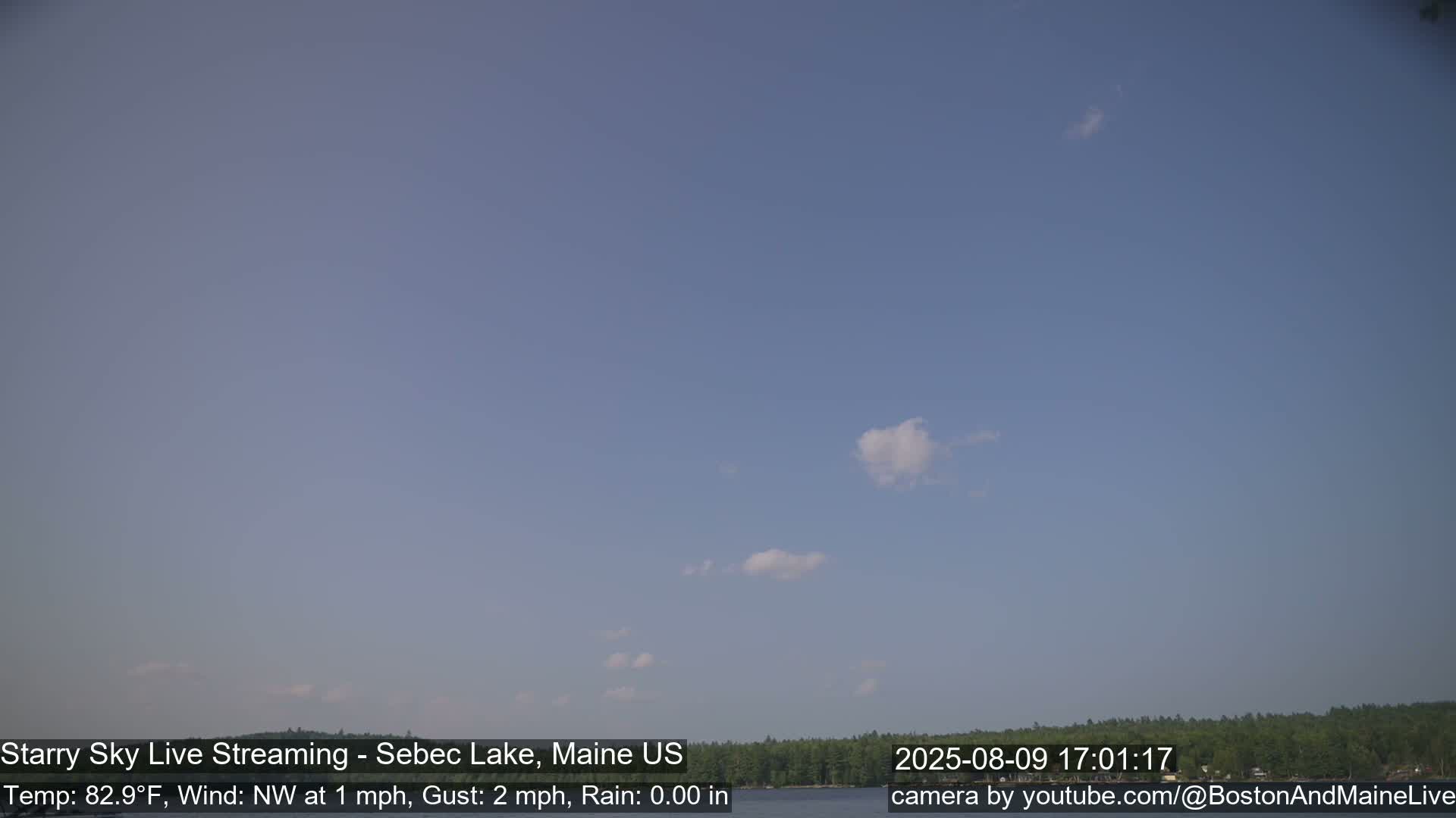 Aurora, Stars, Meteors, Chill Relax Star Live Cam - East  Millinocket, Maine , USA