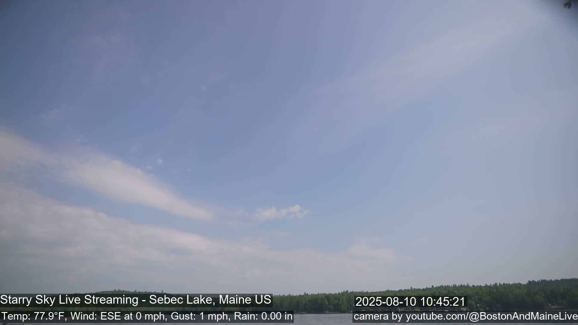 Aurora, Stars, Meteors, Chill Relax Star Live Cam - East  Millinocket, Maine , USA