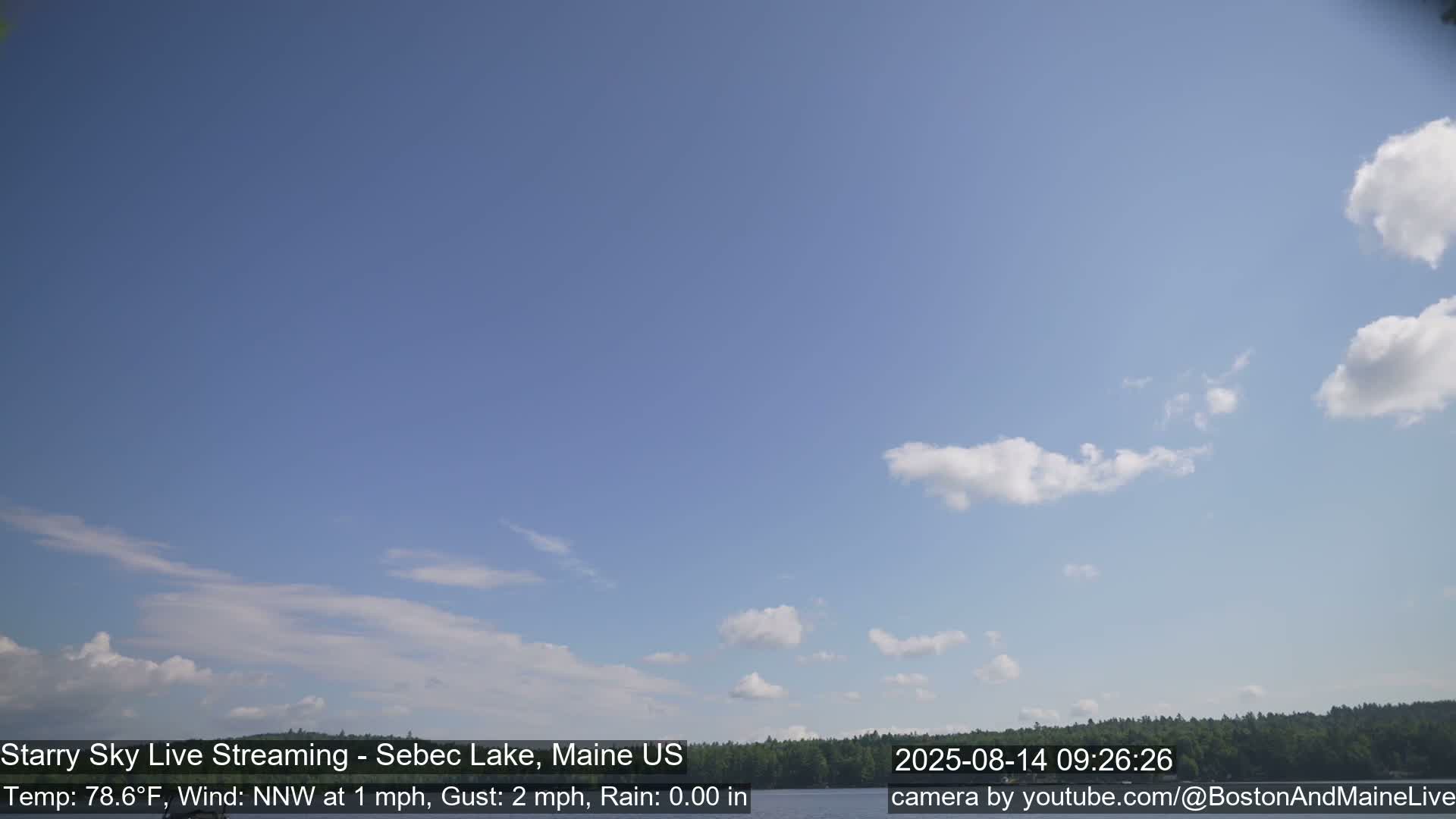 Aurora, Stars, Meteors, Chill Relax Star Live Cam - East  Millinocket, Maine , USA