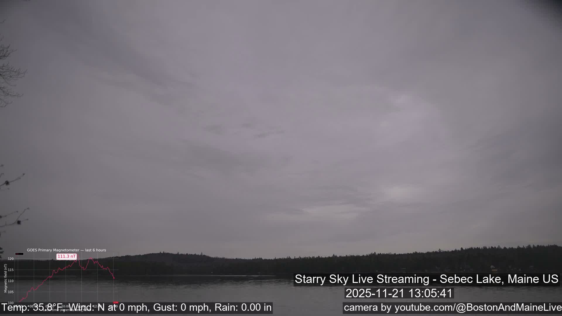 Sebec Lake, Aurora, Stars, Meteors, Chill Relax Star Live Cam - East  Millinocket, Maine , USA