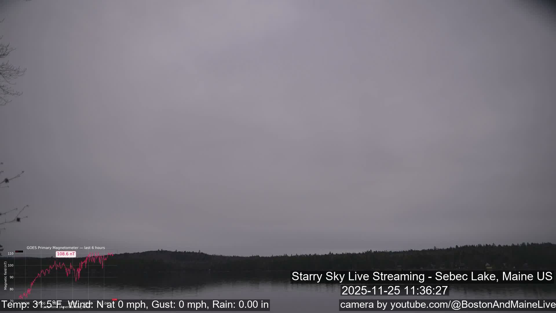 Sebec Lake, Aurora, Stars, Meteors, Chill Relax Star Live Cam - East  Millinocket, Maine , USA