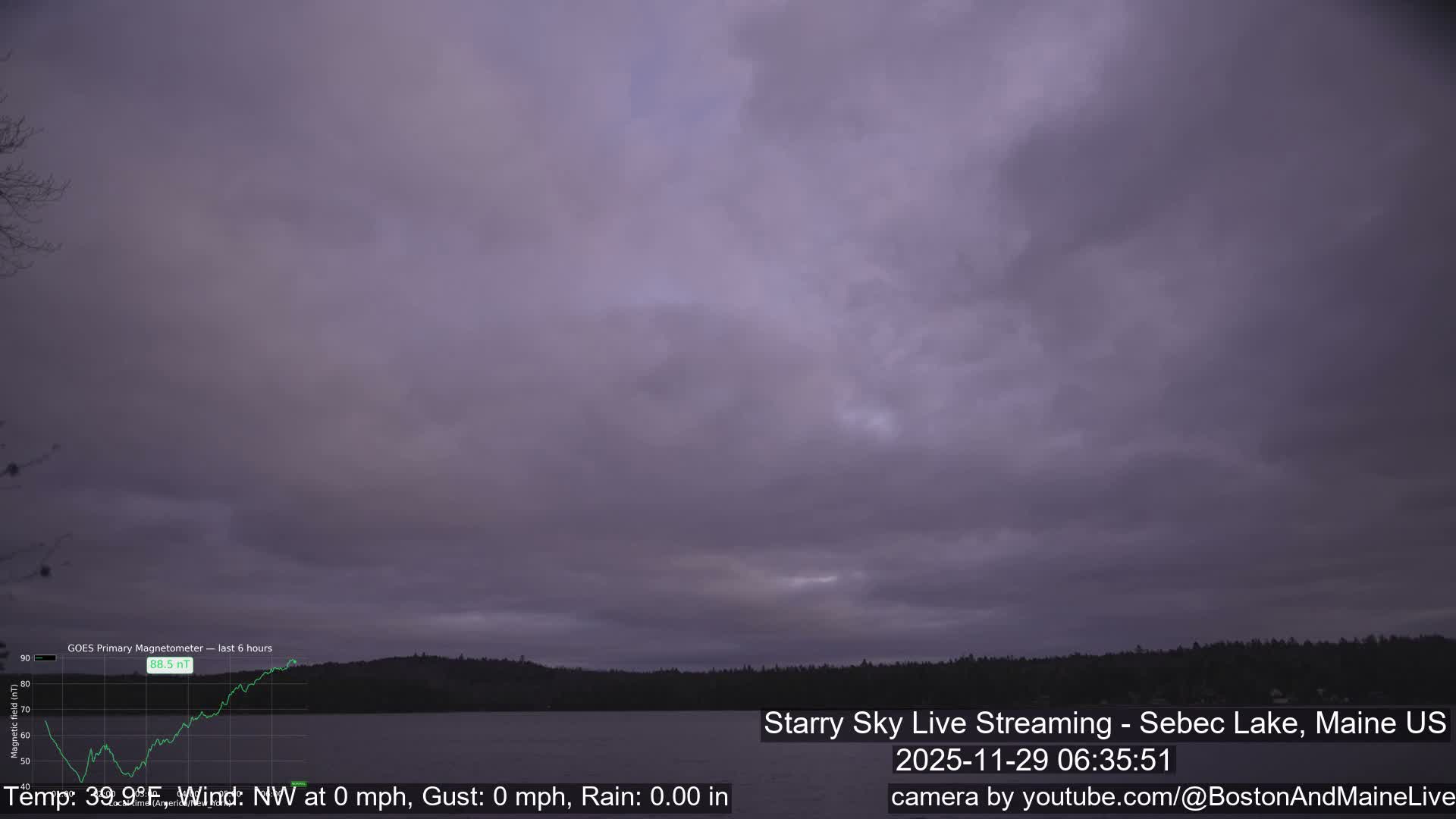 Sebec Lake, Aurora, Stars, Meteors, Chill Relax Star Live Cam - East  Millinocket, Maine , USA