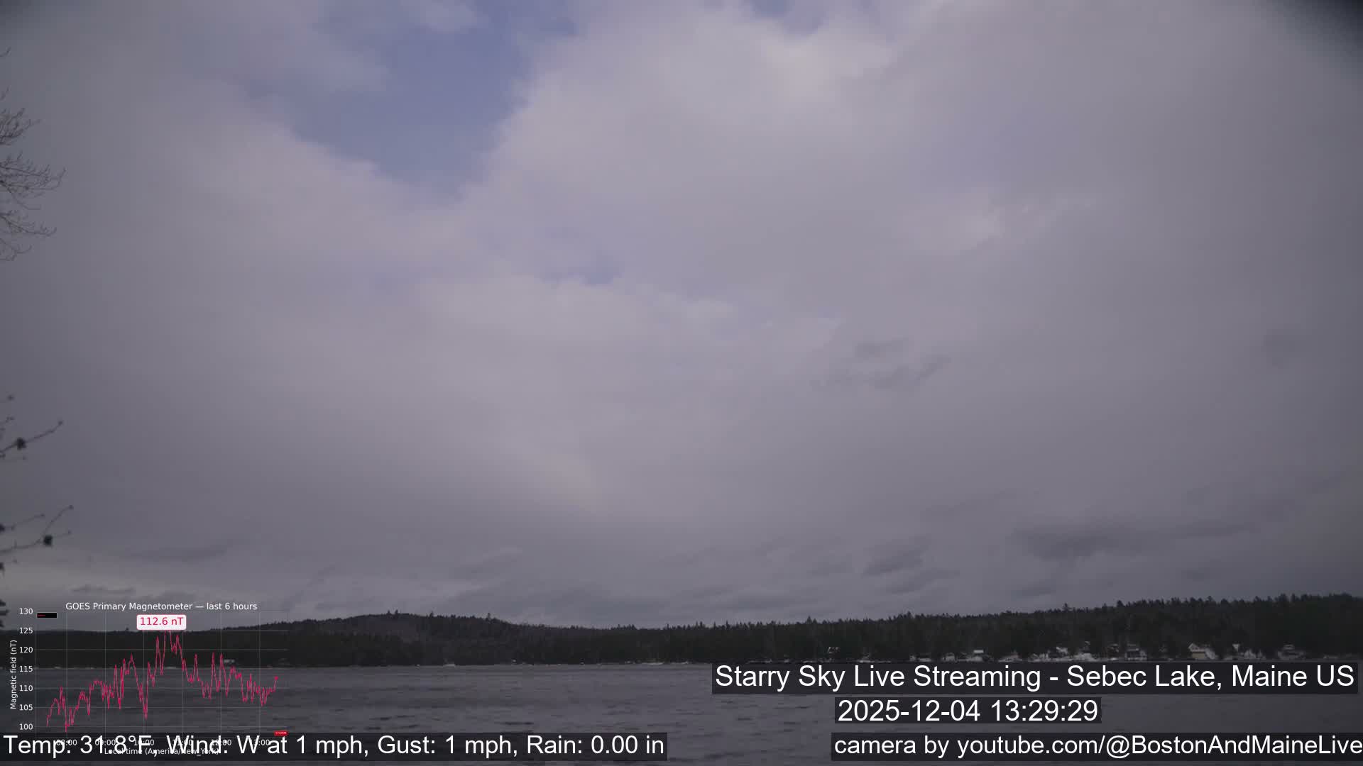 Sebec Lake, Aurora, Stars, Meteors, Chill Relax Star Live Cam - East  Millinocket, Maine , USA