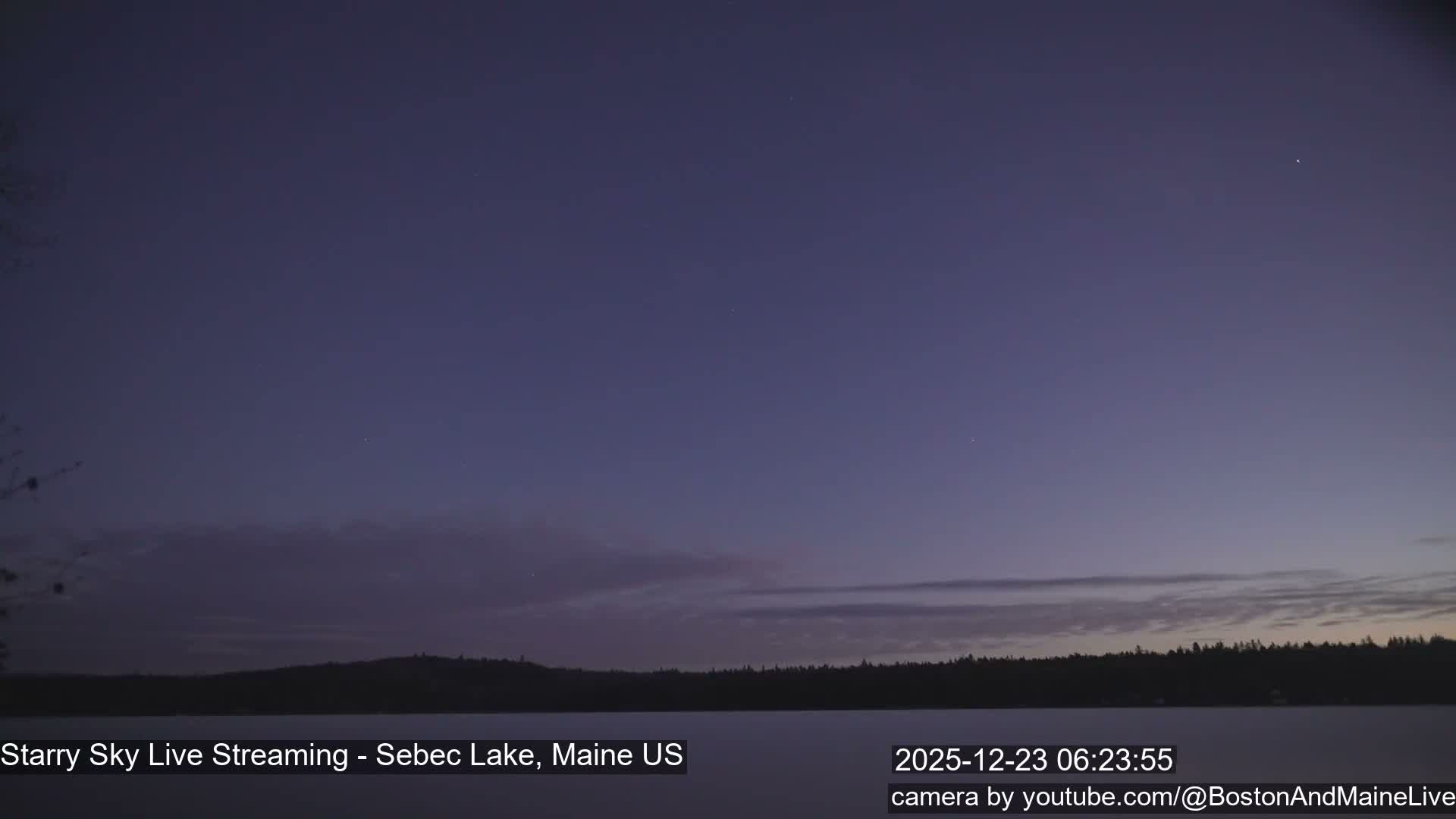 Sebec Lake, Aurora, Stars, Meteors, Chill Relax Star Live Cam - East  Millinocket, Maine , USA