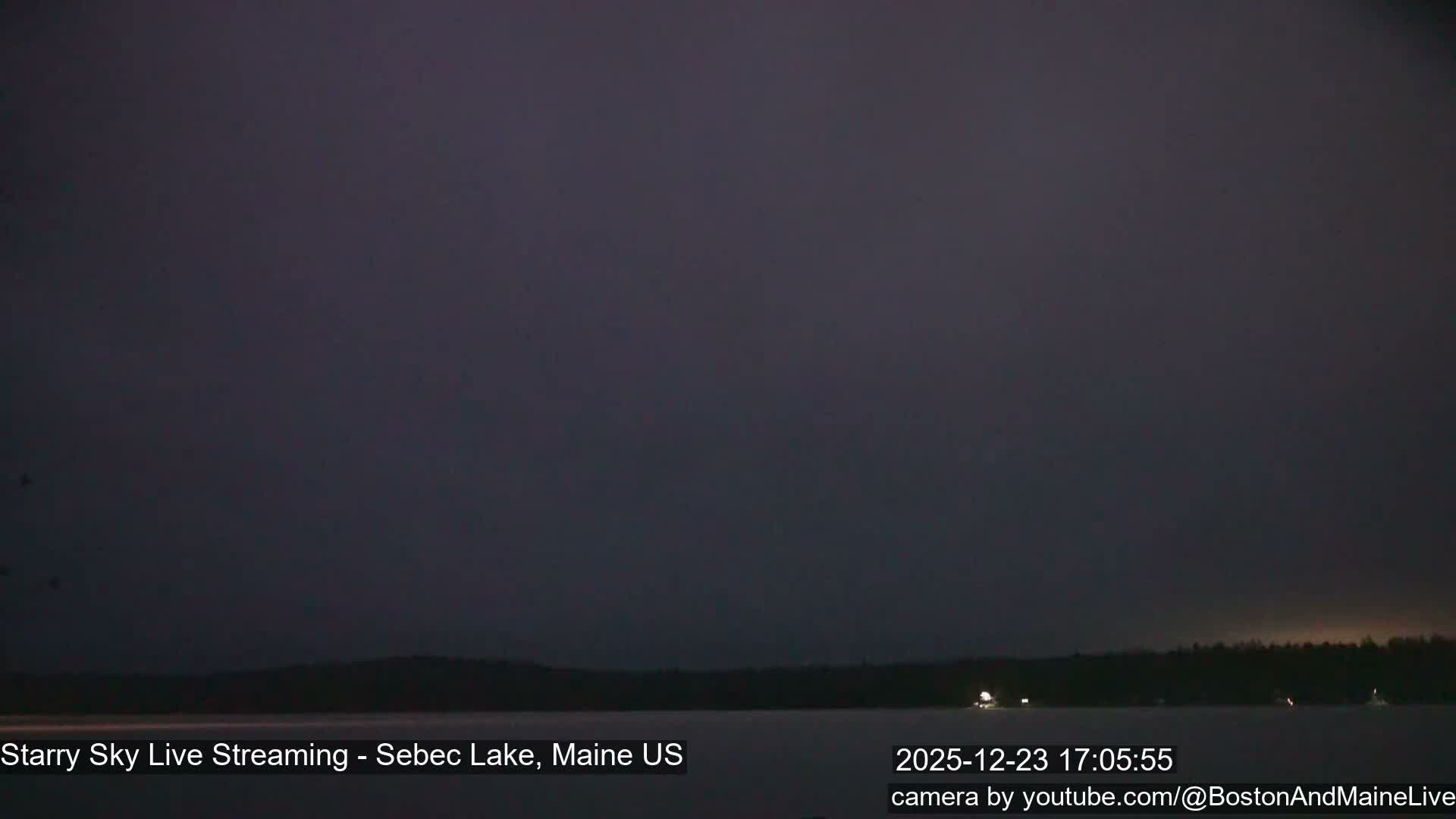 Sebec Lake, Aurora, Stars, Meteors, Chill Relax Star Live Cam - East  Millinocket, Maine , USA